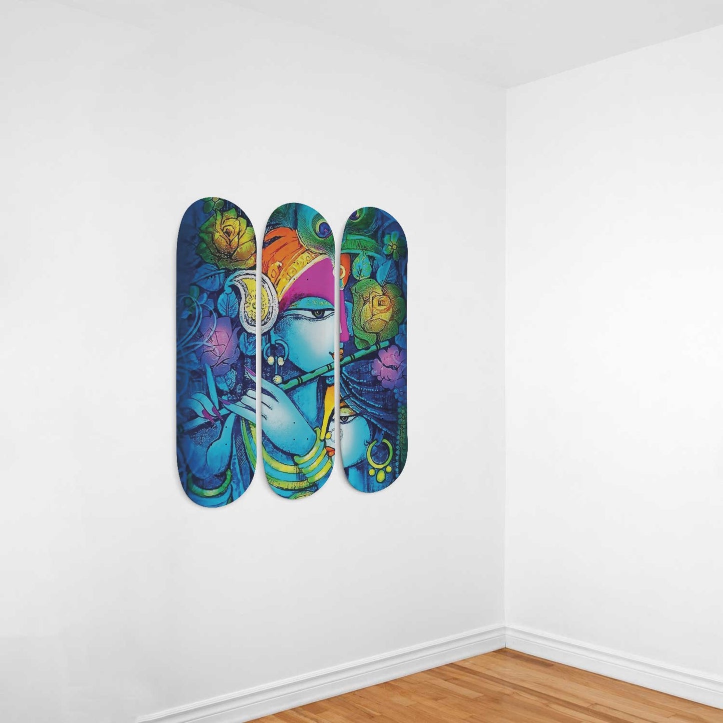 Random Colorful Artwork 20 | Skateboard Deck Wall Art, Wall Hanged Room Decoration, Maple Wood, Accent Gift for Home, Aesthetic Wall Art
