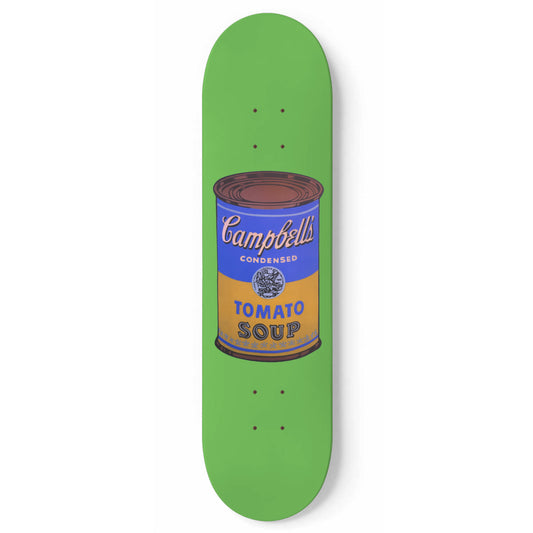 Green Campbell Soup Can | Retro Pop Art Wall Art- Warhol Inspired Skateboard Wall Art