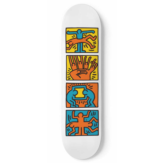 Keith Haring - Pop Shop Quad VI Skateboard Art