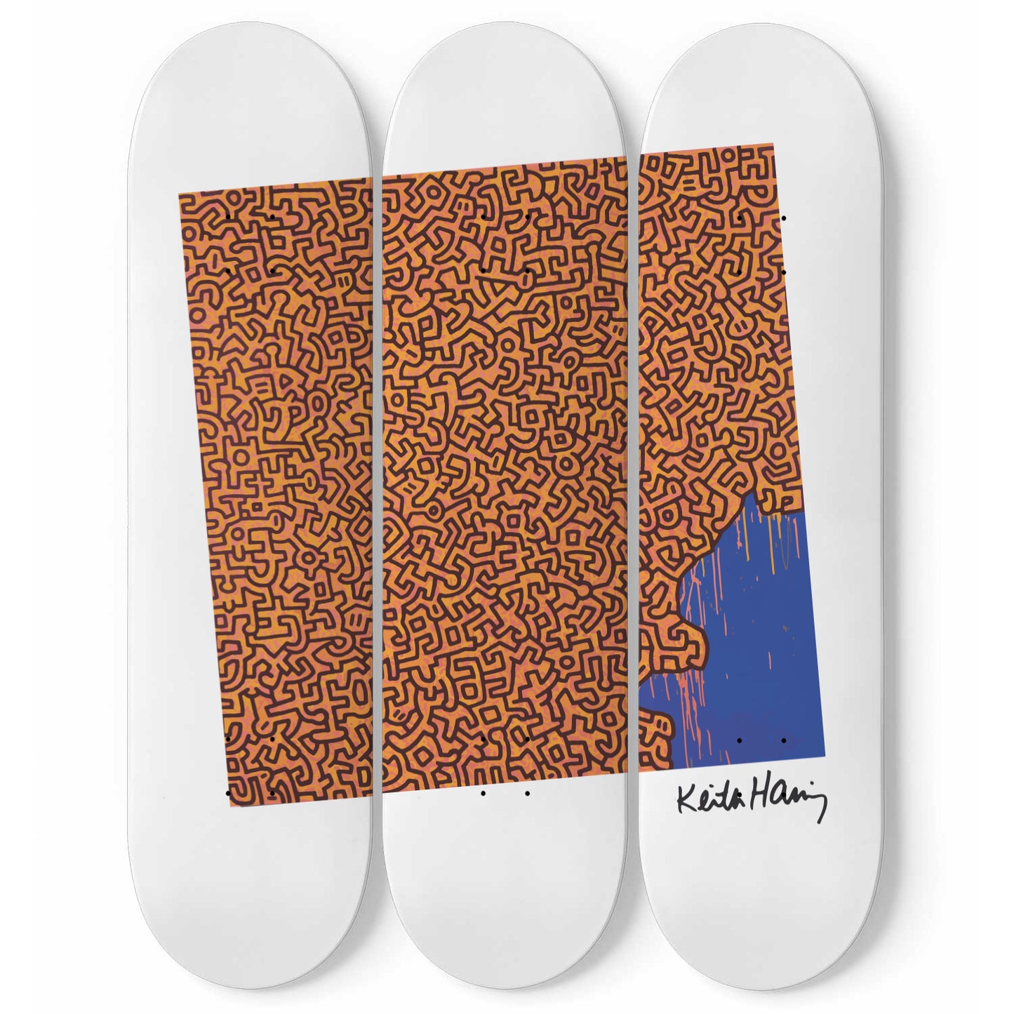 Keith Haring - Brazil Skateboard Art | Maple Wood | Home Decor