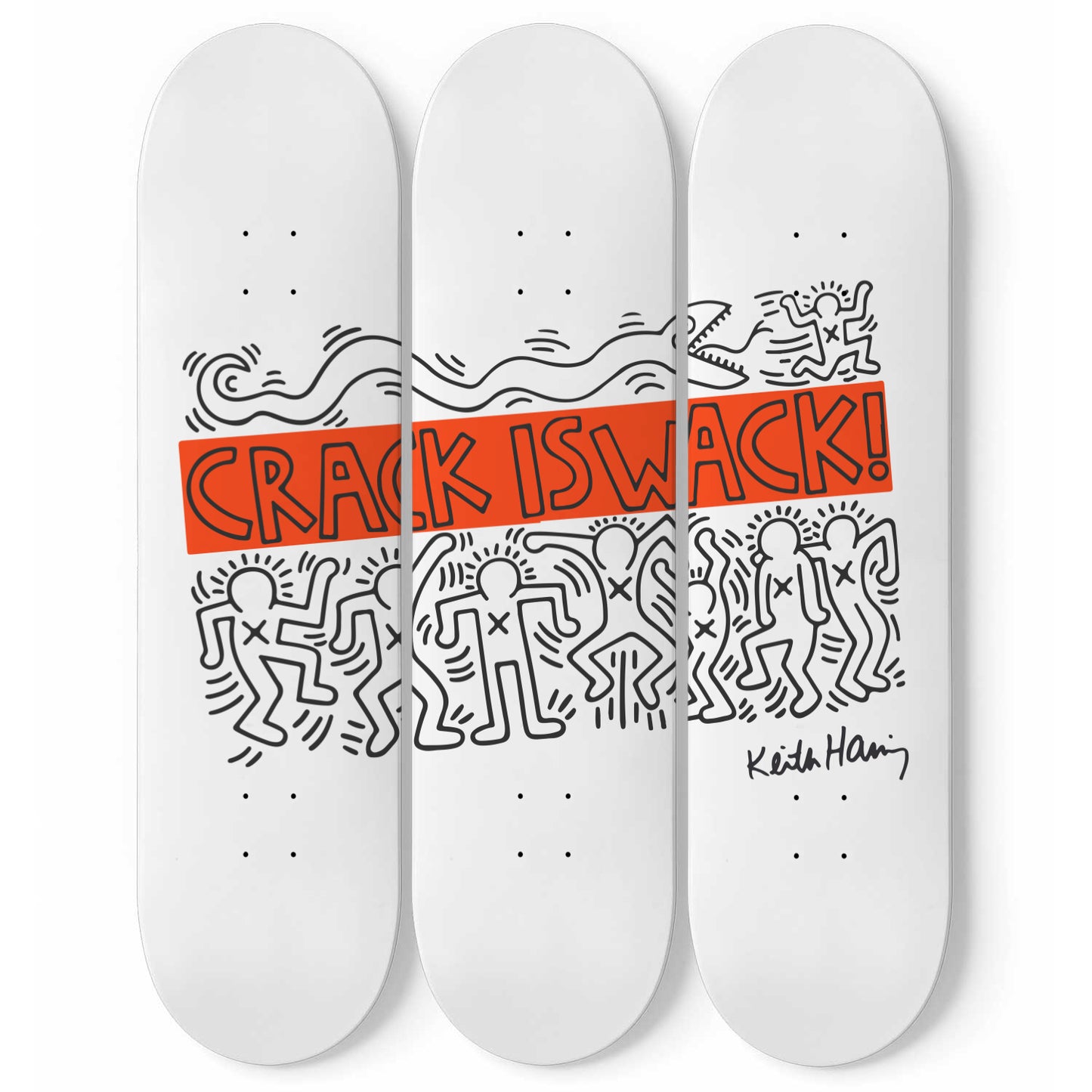 Keith Haring - Crack is Wack Skateboard Wall Art