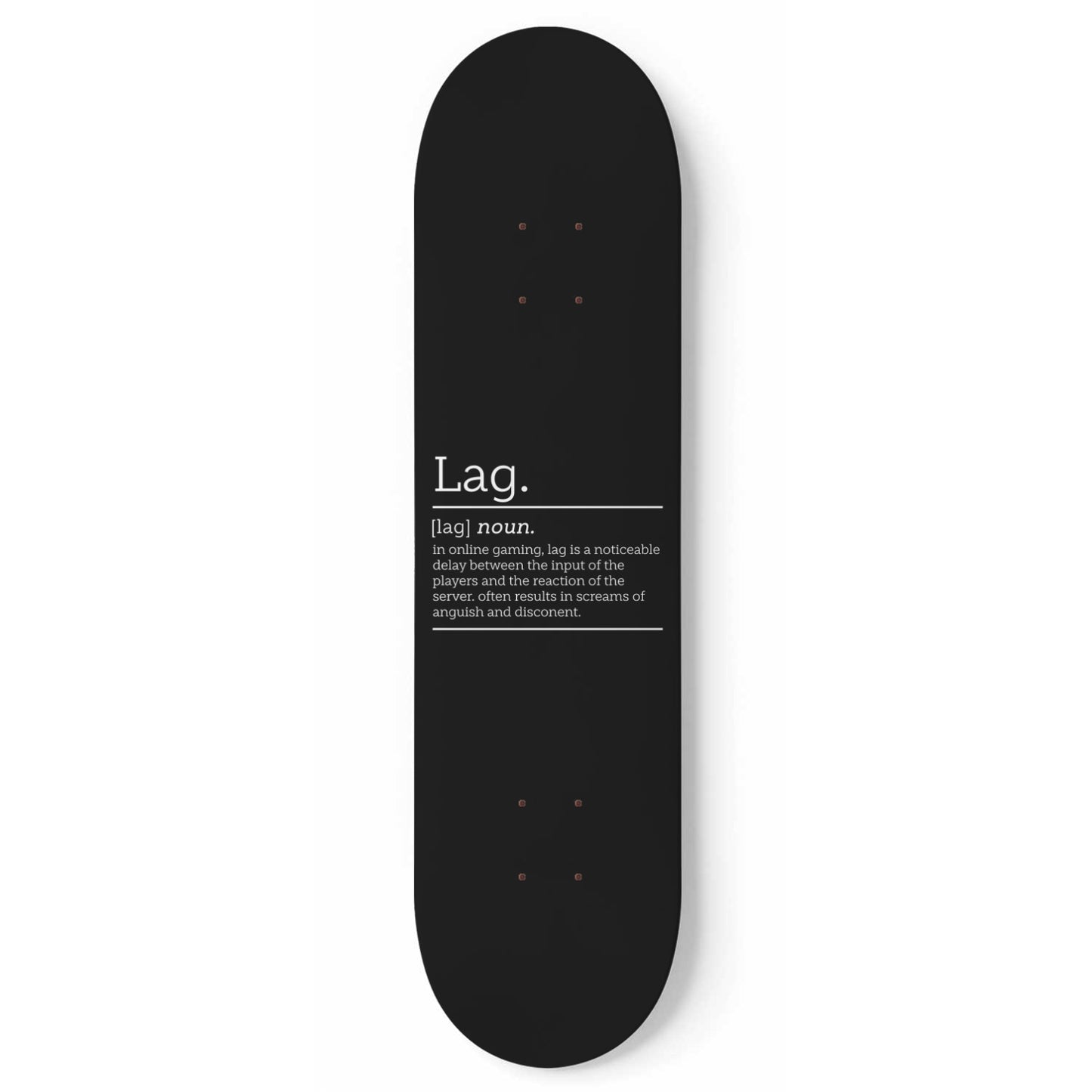 Lag Definition Wall Art - White Skateboard Wall Art