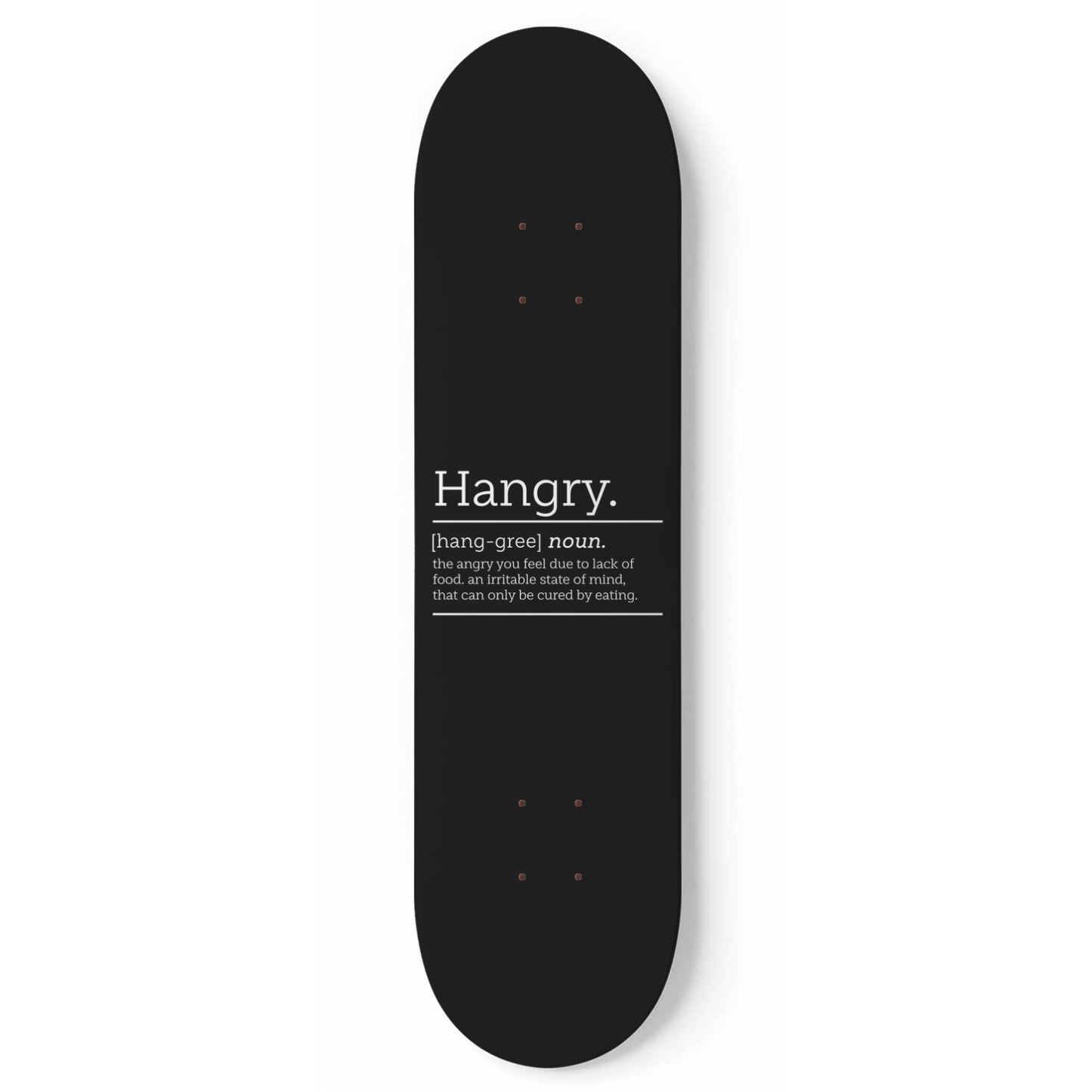 Hangry Definition Wall Decor - Black Skateboard Wall Art
