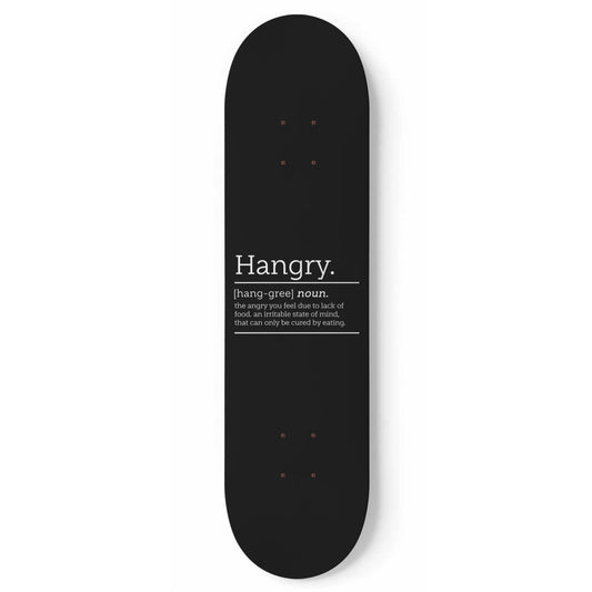Hangry Definition Wall Decor - Black Skateboard Wall Art