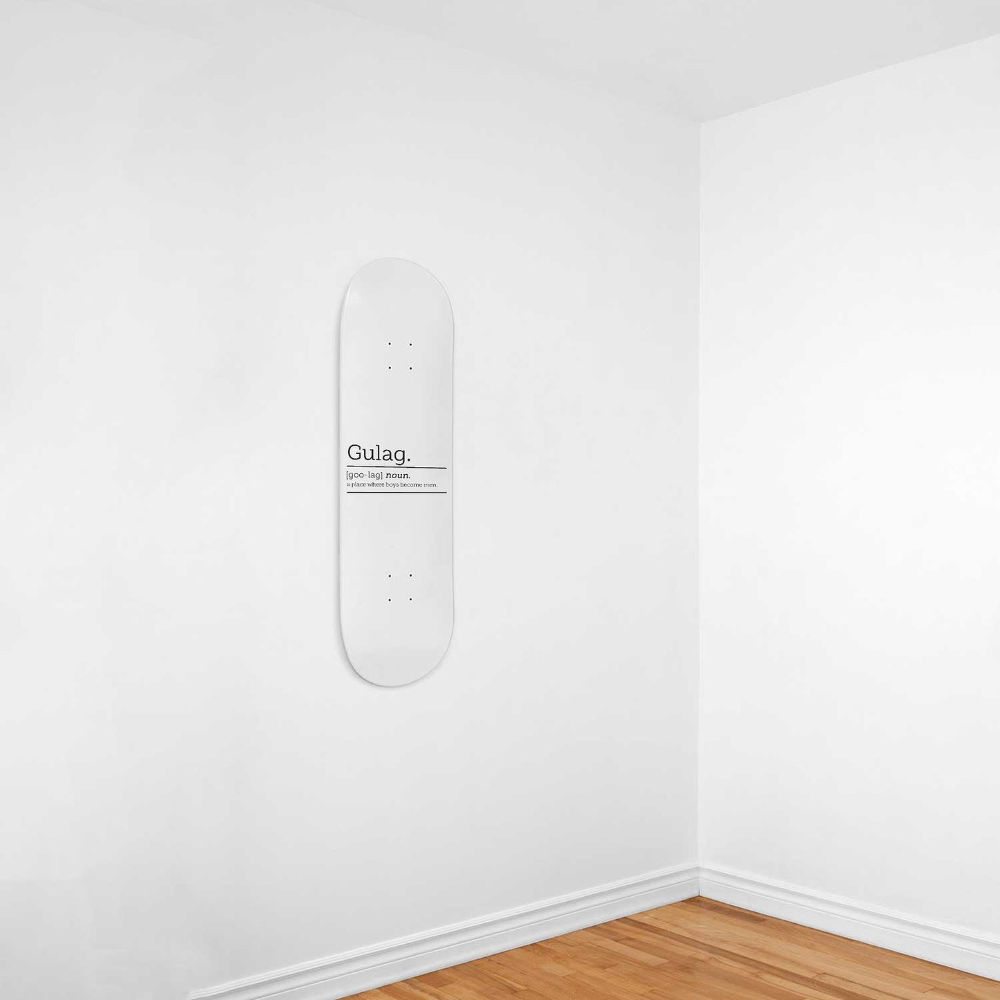 Gulag Definition Wall Art - White Skateboard Wall Art