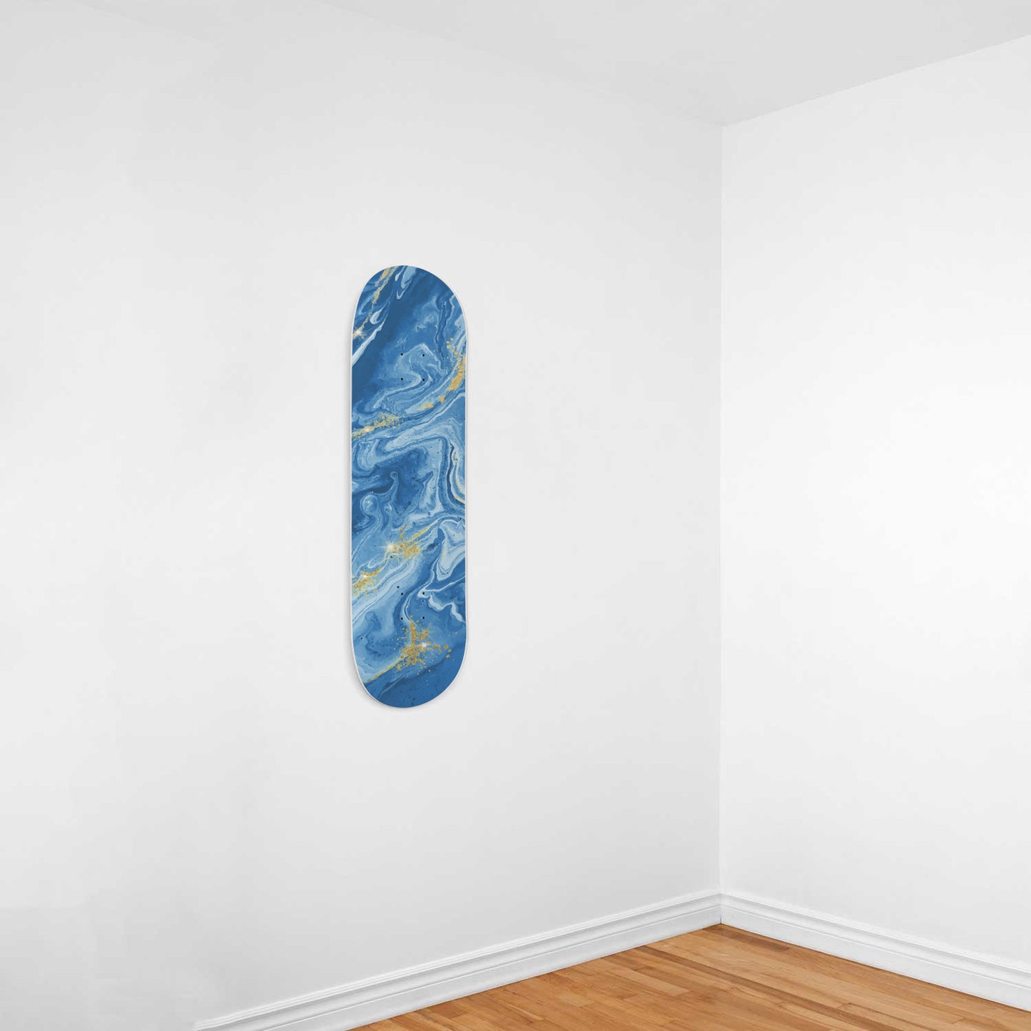 Atlantis - Liquid Marble Wall Art - Blue - 1-piece Skateboard Wall Art