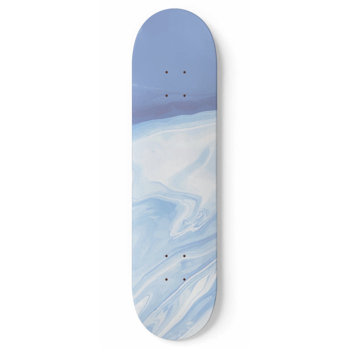 Azure - Liquid Marble Wall Art - Blue - 1 Skateboard Wall Art | Made with Maple Wood