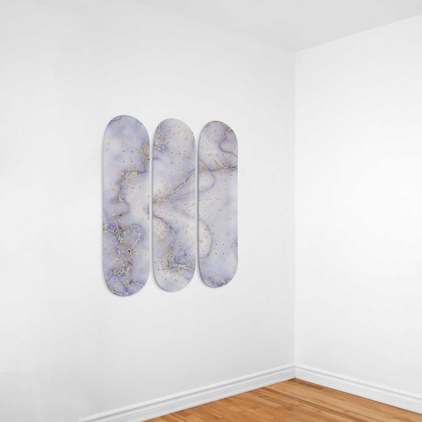 Evo - Liquid Marble Wall Art - Purple - 3-Decks Skateboard Art