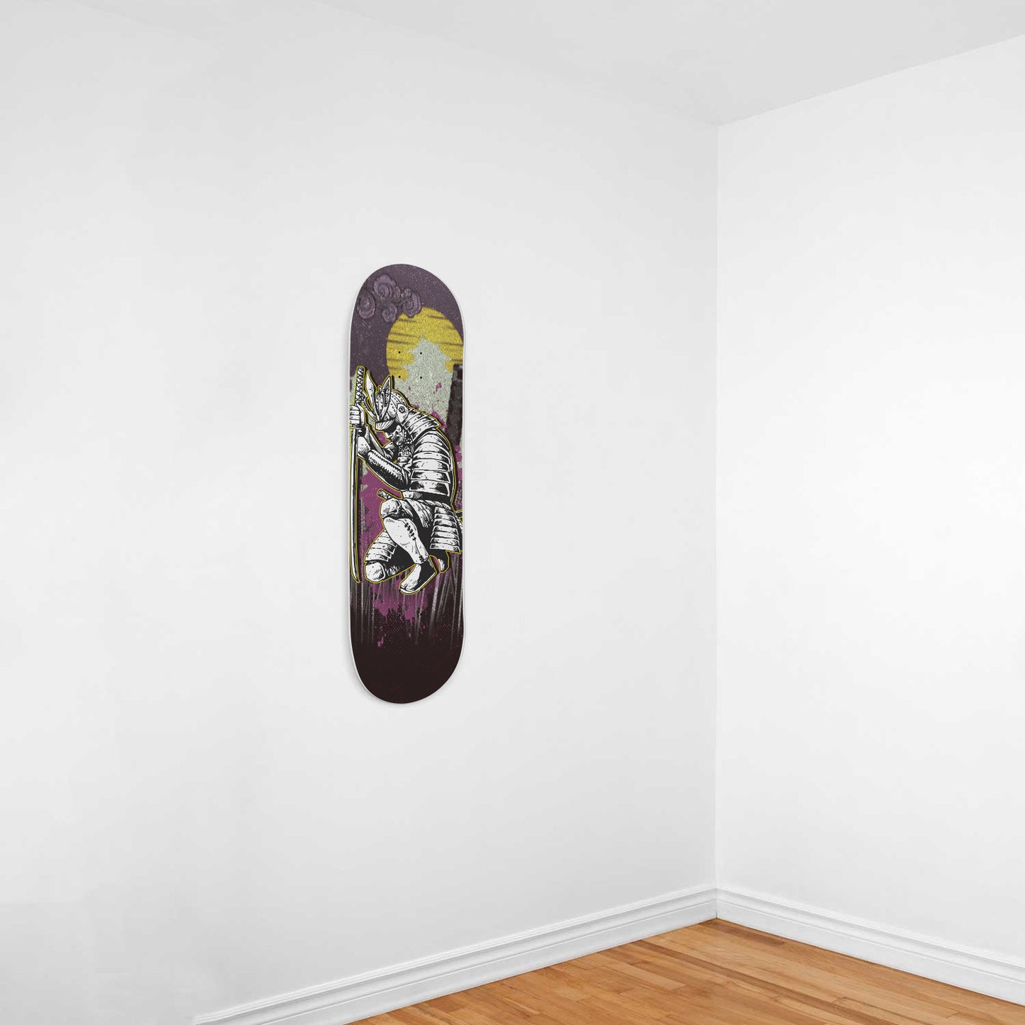 Kneeling Samurai Skateboard Wall Art