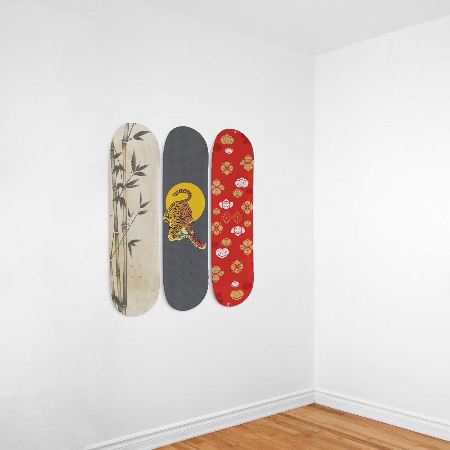Mixed Japanese Wall Art #2 - 3-piece Skateboard Wall Art