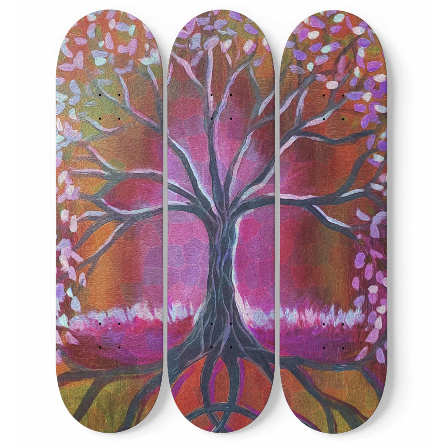 The Tree of Life Artwork - 3piece Skateboard Wall Art