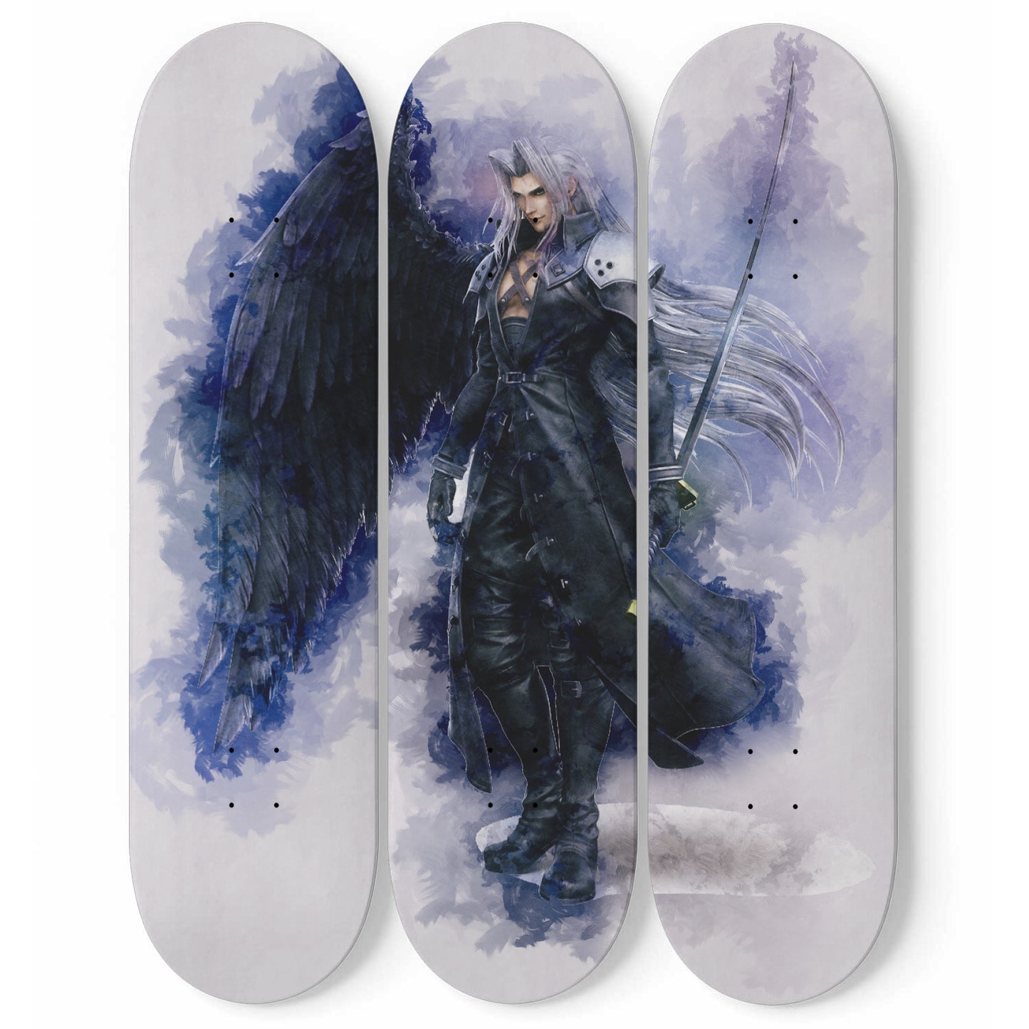 Final Fantasy 7 - Sephiroth Painting, 3-piece Skateboard Wall Art