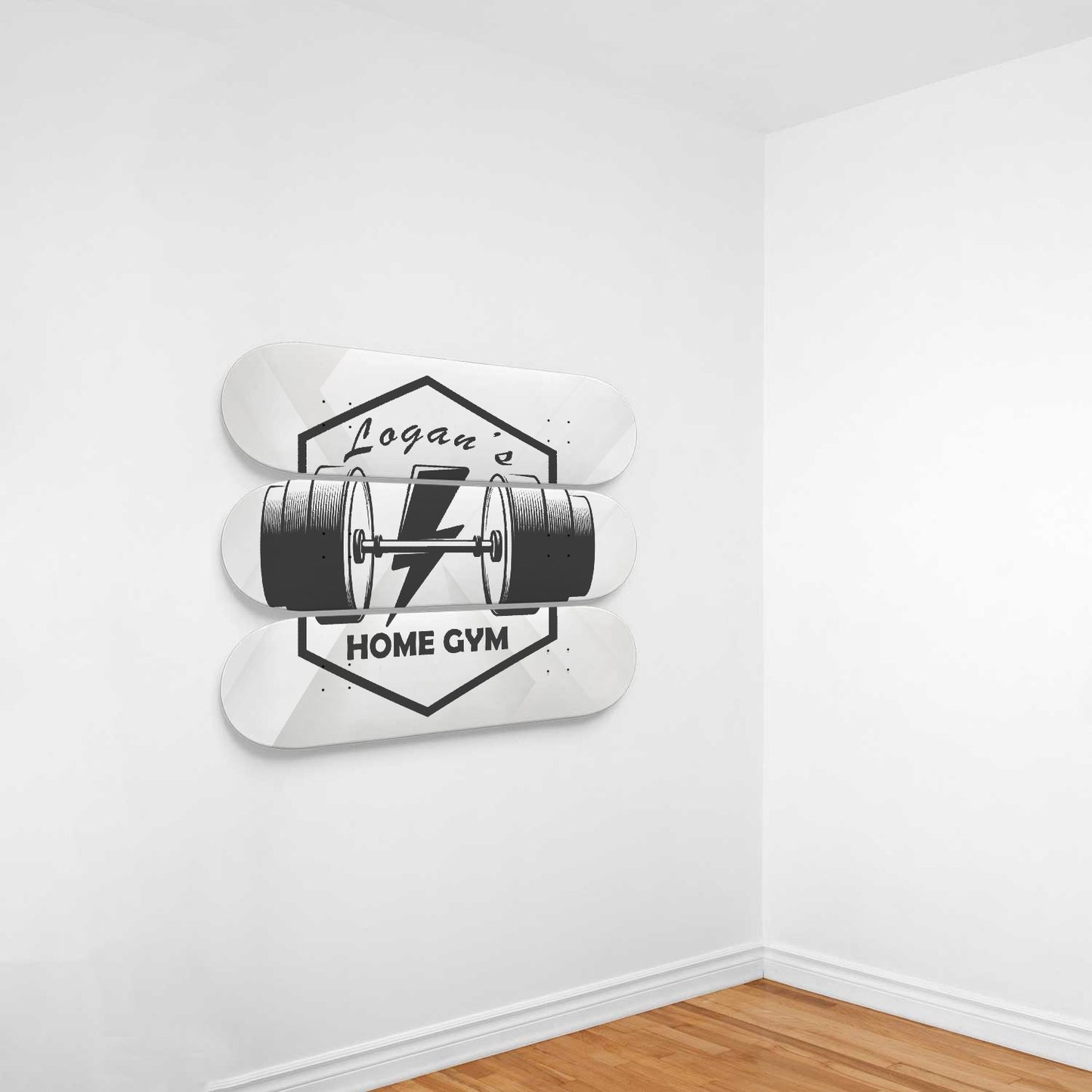 Custom Home Gym Wall Art Vol. 1 - 3piece Skateboard Wall Art