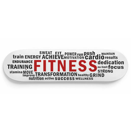 Fitness Motivational Gym Wall Art - 1-piece Skateboard Wall Art