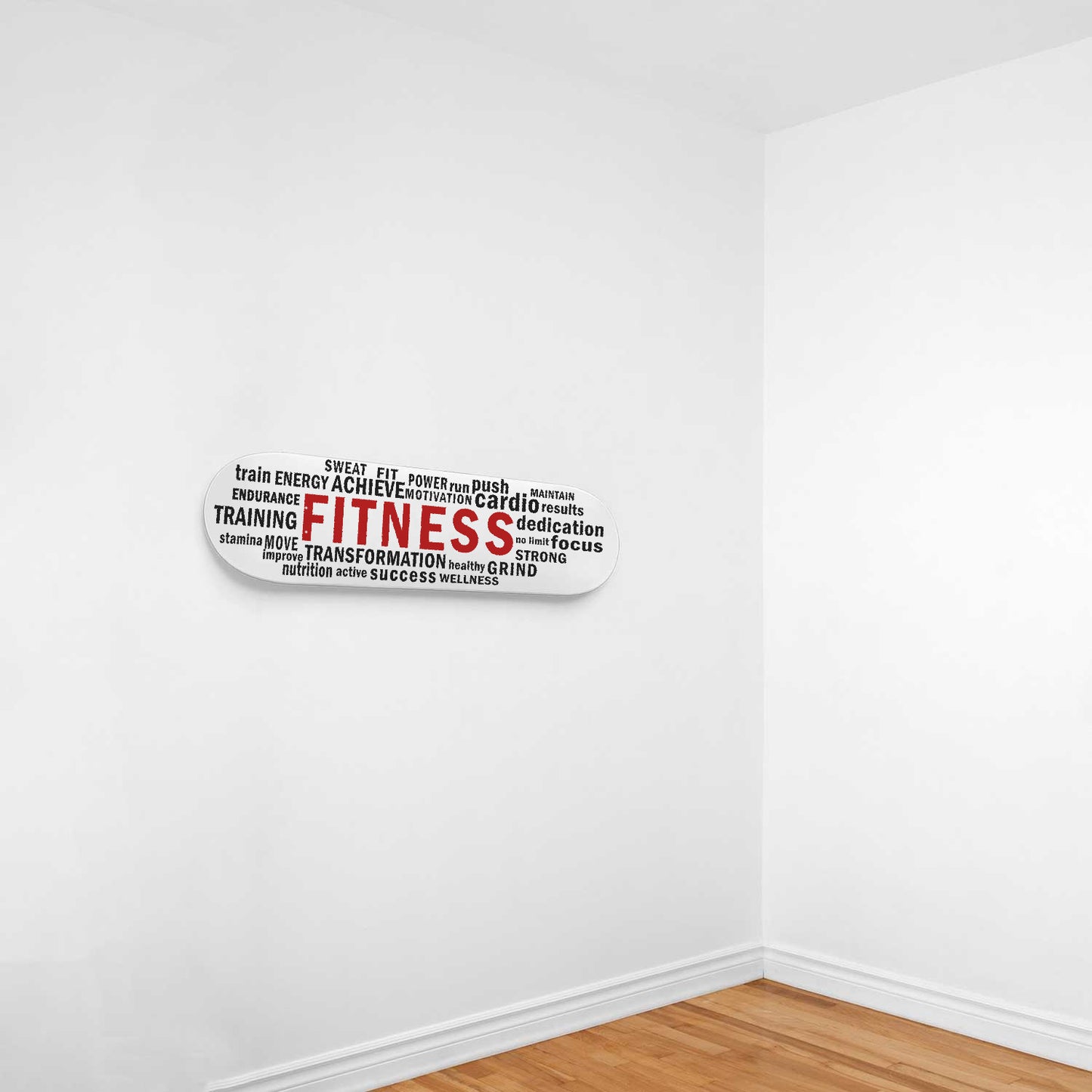 Fitness Motivational Gym Wall Art - 1-piece Skateboard Wall Art