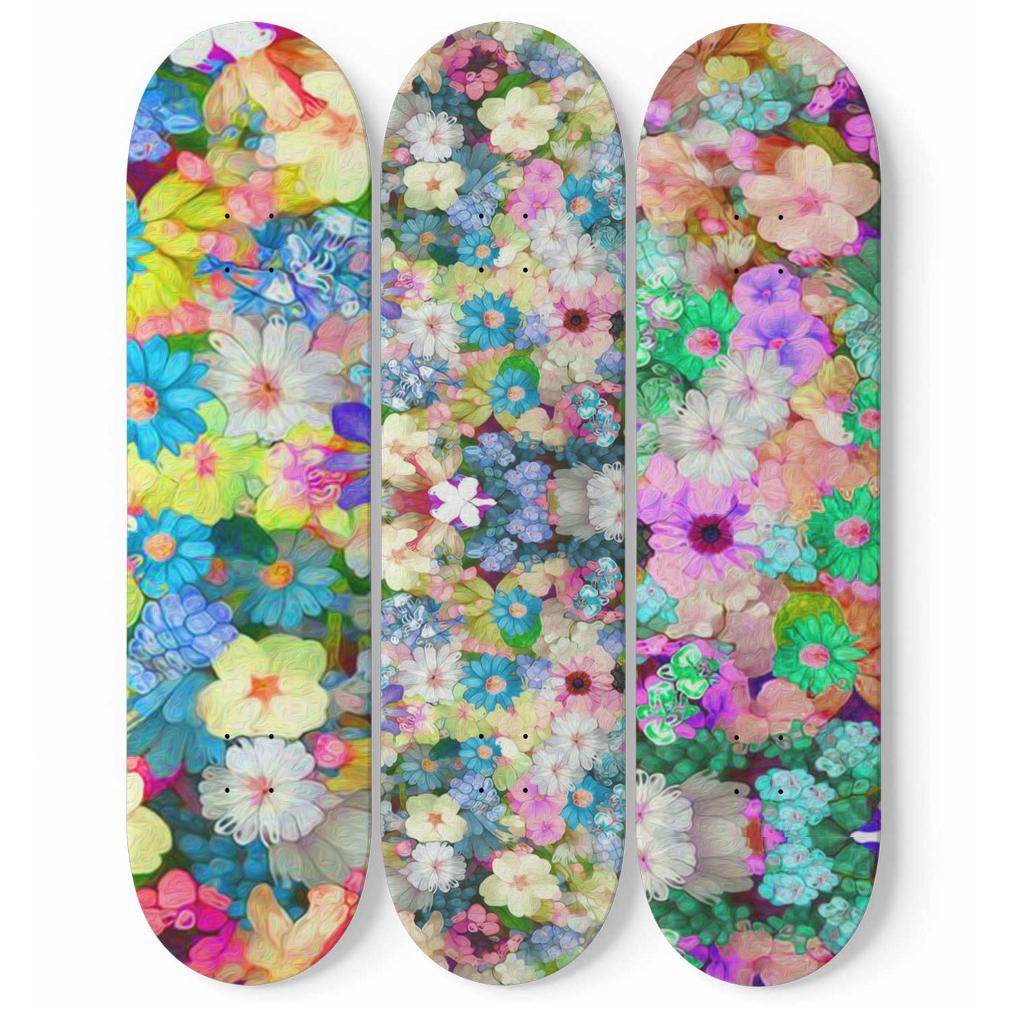 Assorted Flower Wall Decor | 3 Skateboard Art