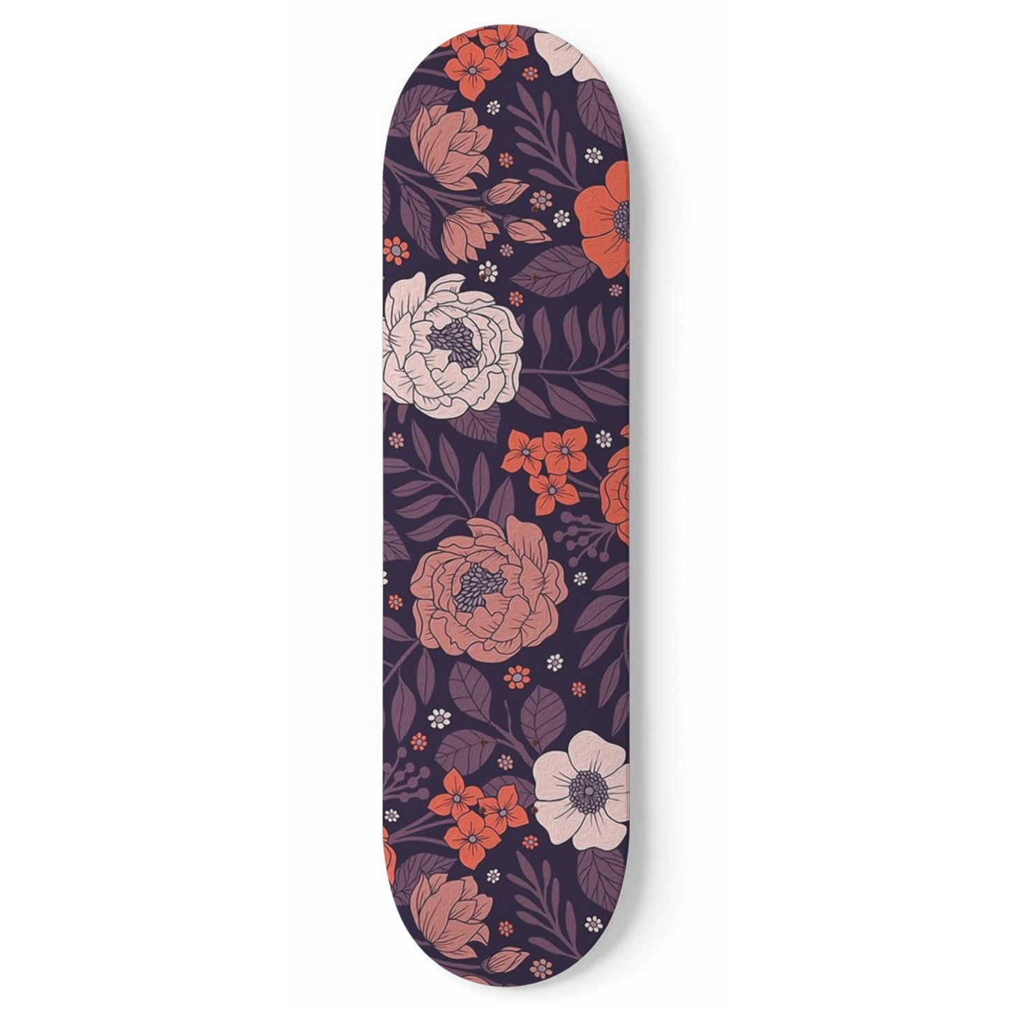 Purple, Red, Peach & Coral Pattern | 1 Skateboard Art