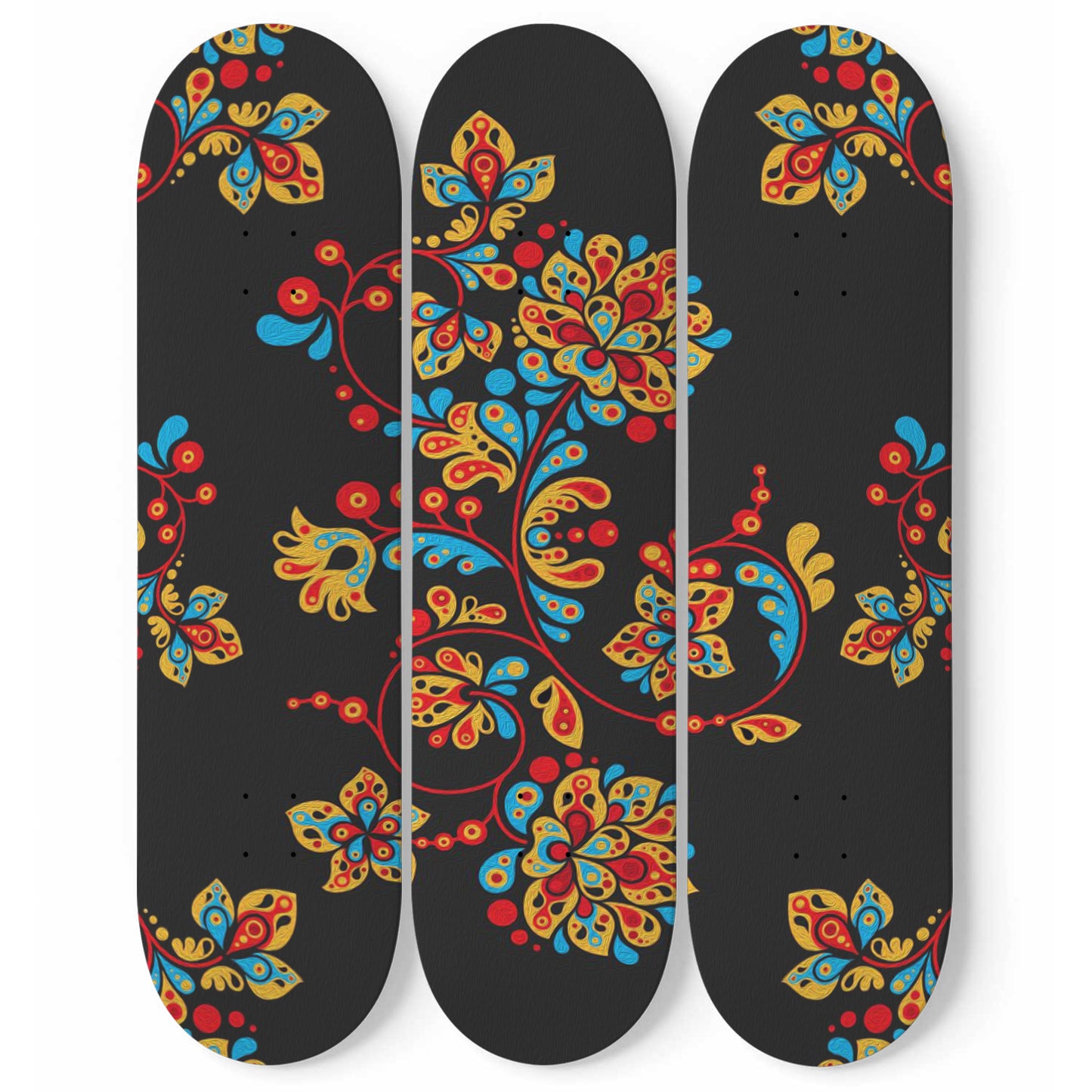 Folk Art Flowers | 3 Skateboard Art