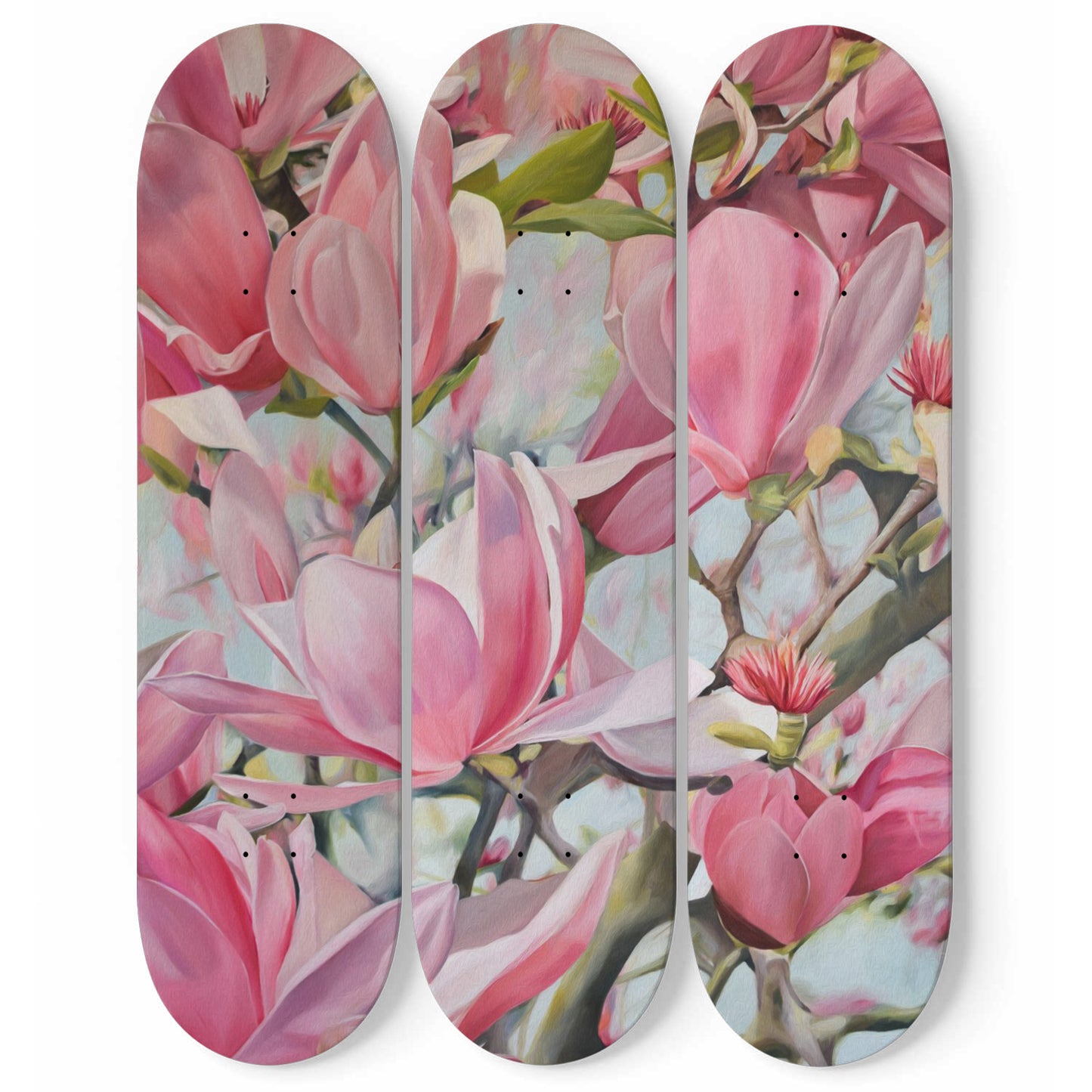 Flowers | Oil Painting | 3 Skateboard Art