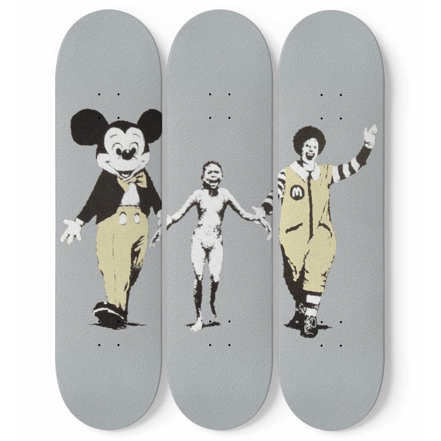 Banksy - Can't Beat The Feeling, 3-piece Skateboard Wall Art