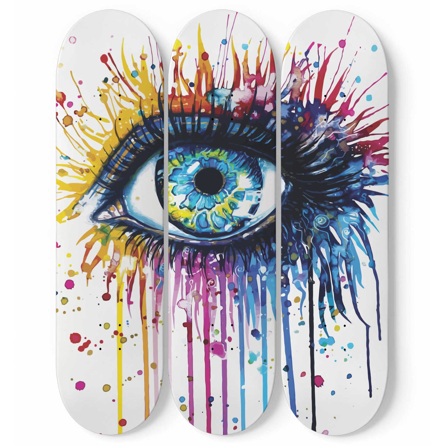 Colorful Eye Art | 3 Skateboard Art