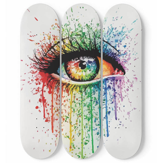 Rainbow Eye Art | 3 Skateboard Art