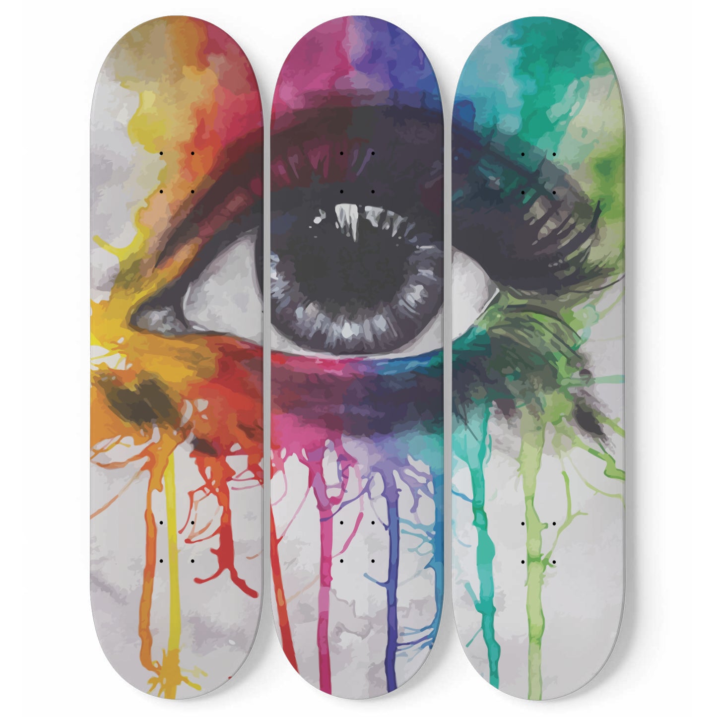 Rainbow Eye Art | 3 Skateboard Art