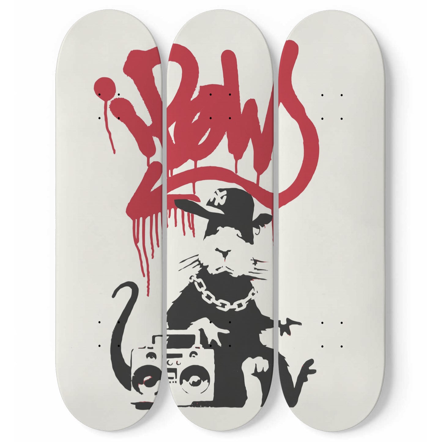 Banksy, 'Gangster Rat' | 3 Skateboard Deck Wall Art