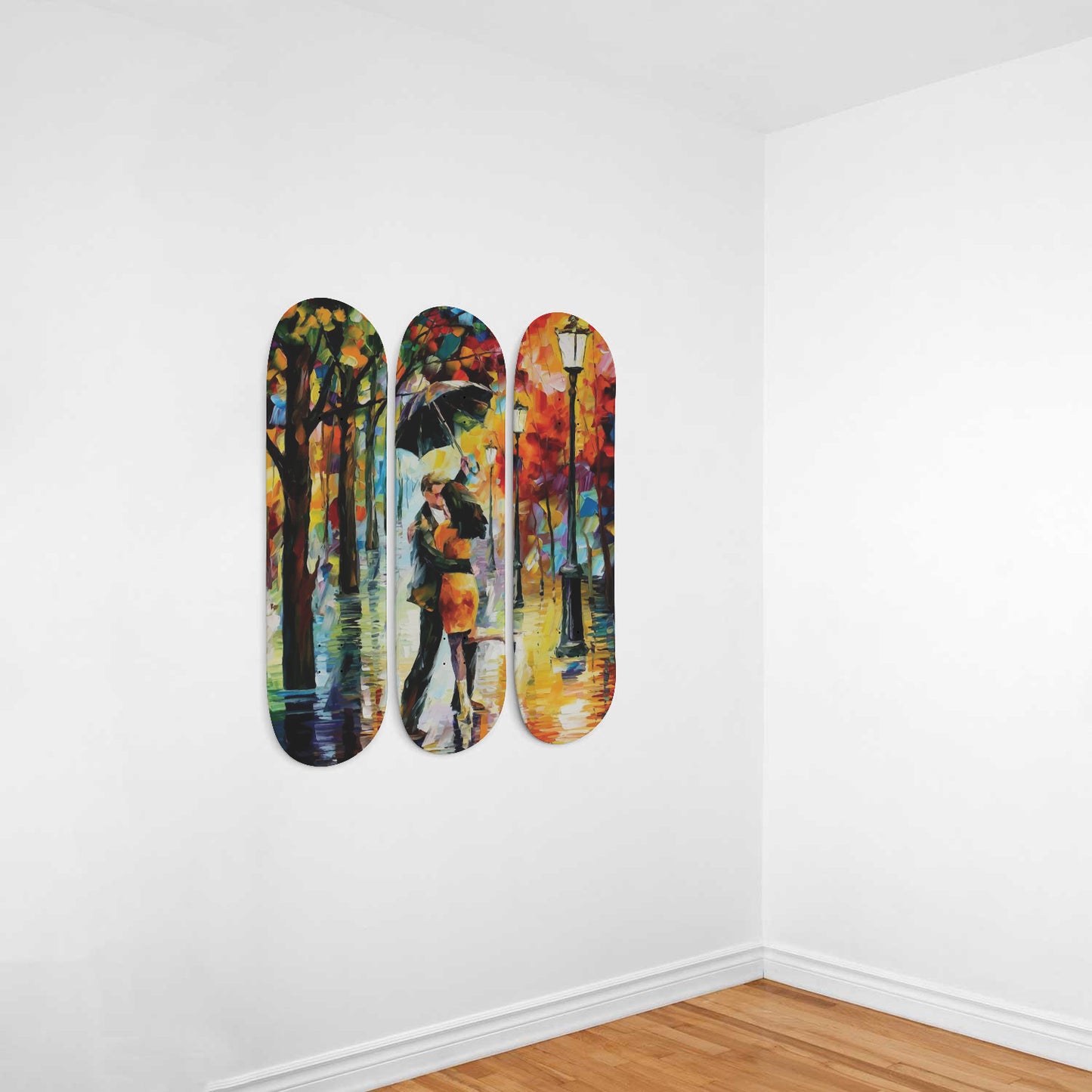 Dancing in the rain | Skateboard Deck Wall Art