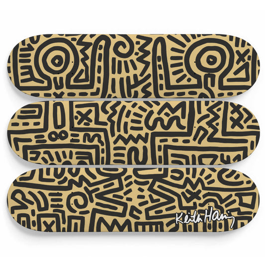 Keith Haring - Untitled - 3-piece Skateboard Wall Art