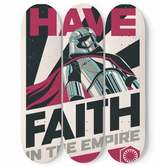 Star Wars - Stormtrooper - Have Faith in the Empire - 3-piece Skateboard Wall Art