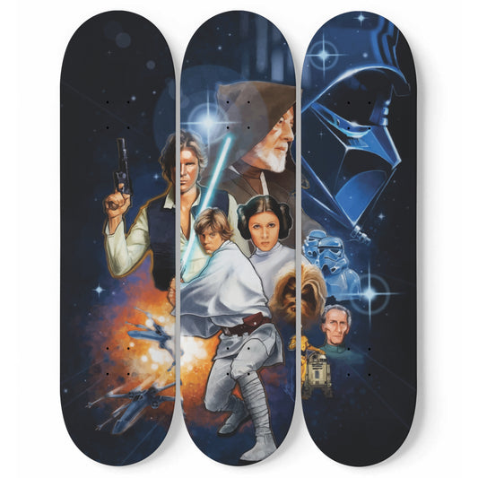 Star Wars - Characters - 3-piece Skateboard Wall Art