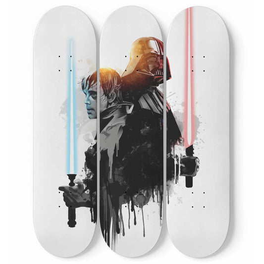 Star Wars - Anakin Skywalker - Darth Vader - 3-piece Skateboard Wall Art