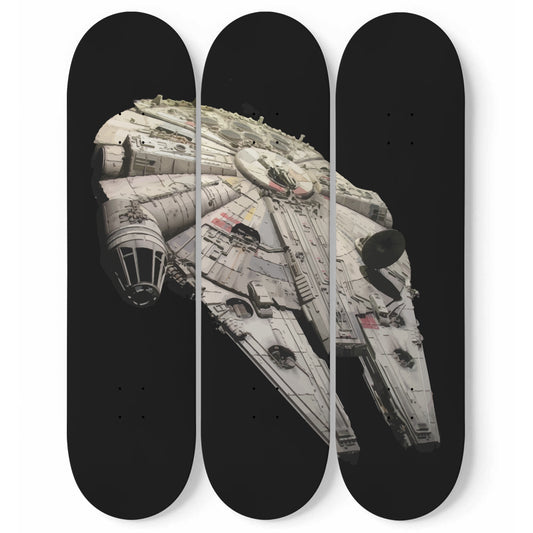 Star Wars - Millennium Falcon - 3-piece Skateboard Wall Art