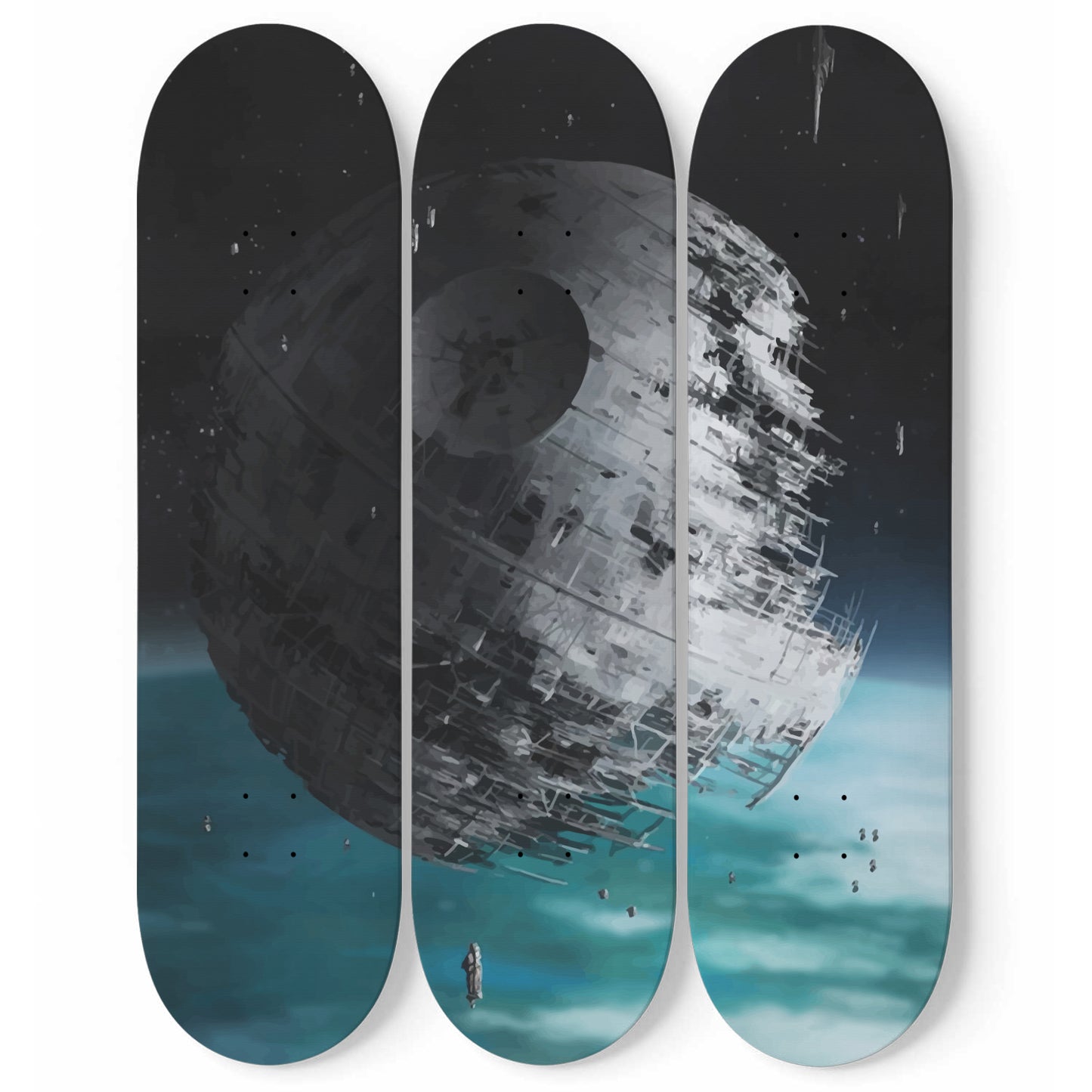 Star Wars - Death Star - 3-piece Skateboard Wall Art