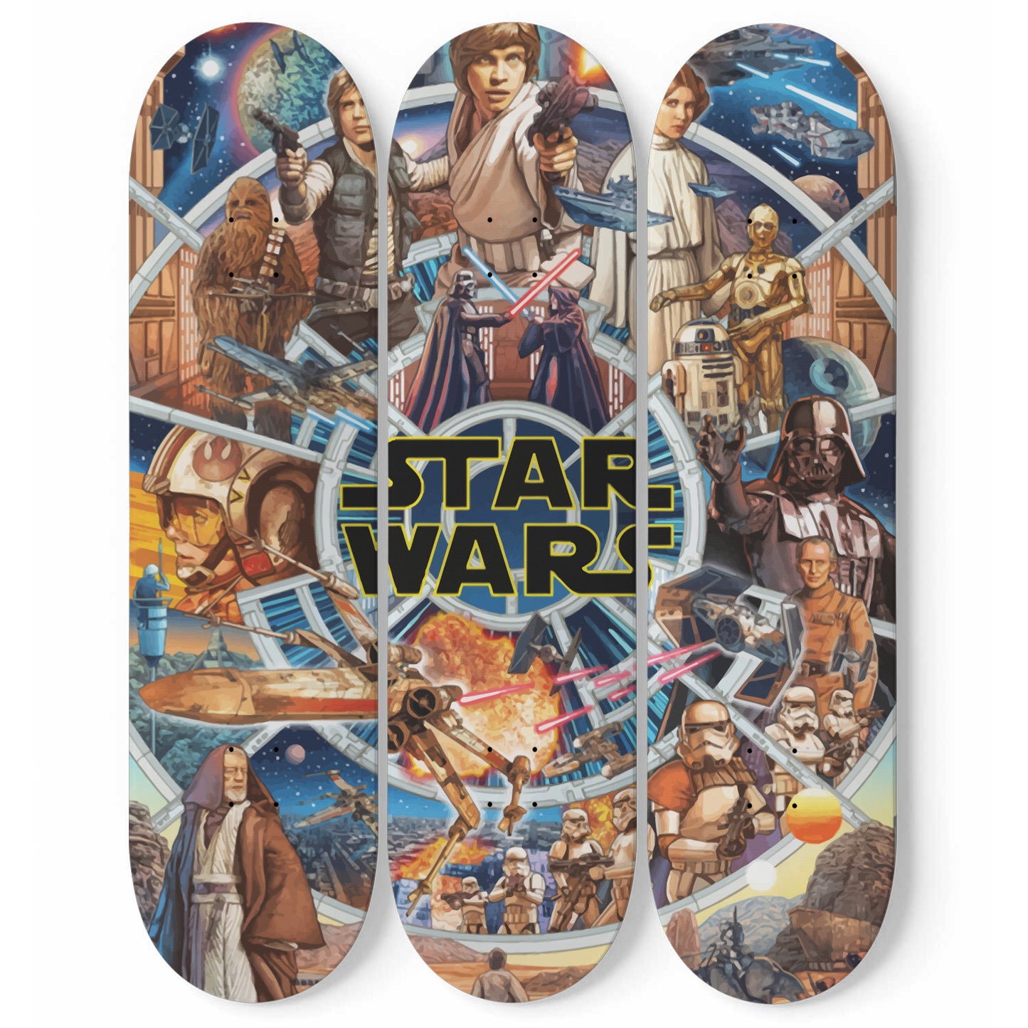 Star Wars - Characters - 3-piece Skateboard Wall Art