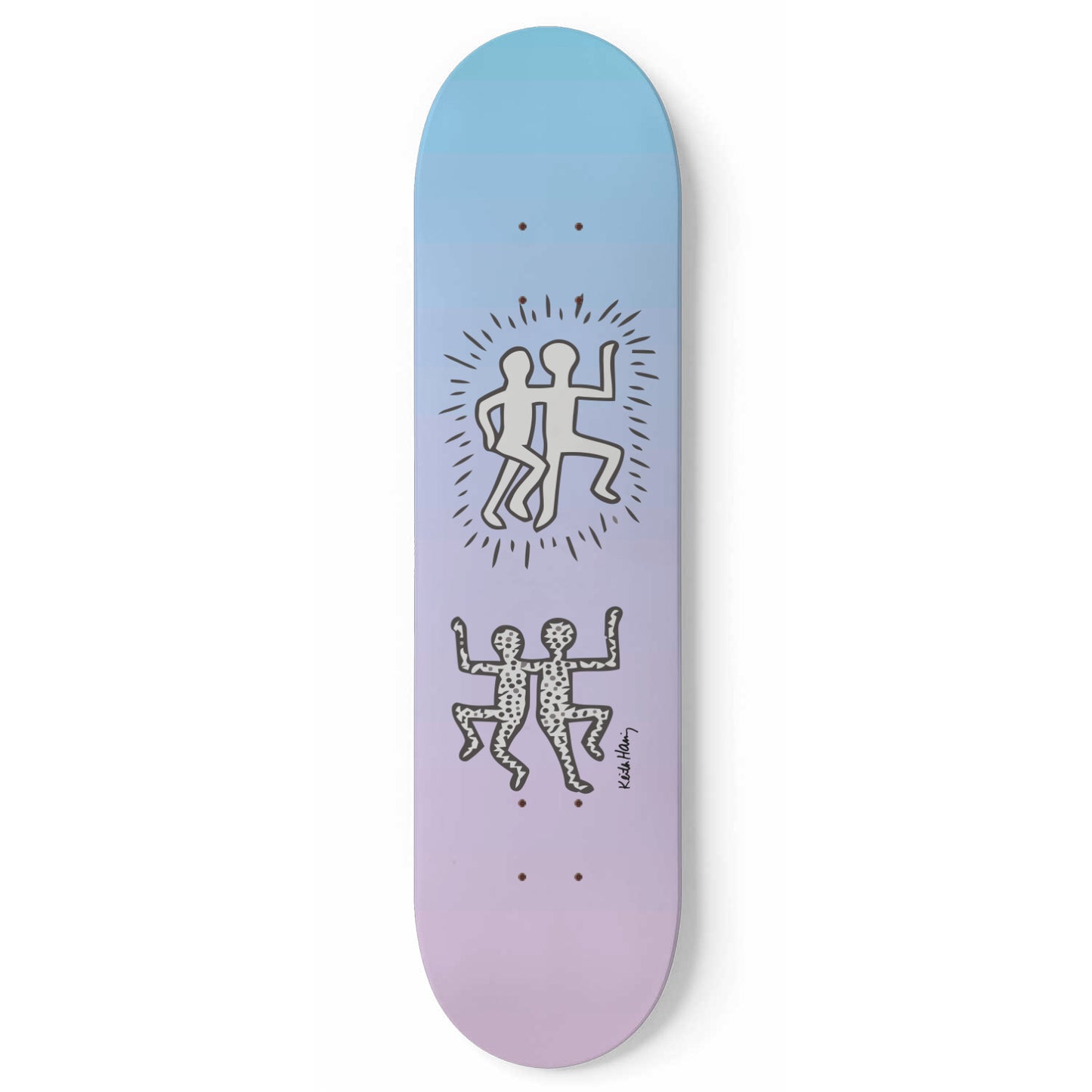 Keith Haring - Untitled 1981 - Two Persons - Skateboard Wall Art