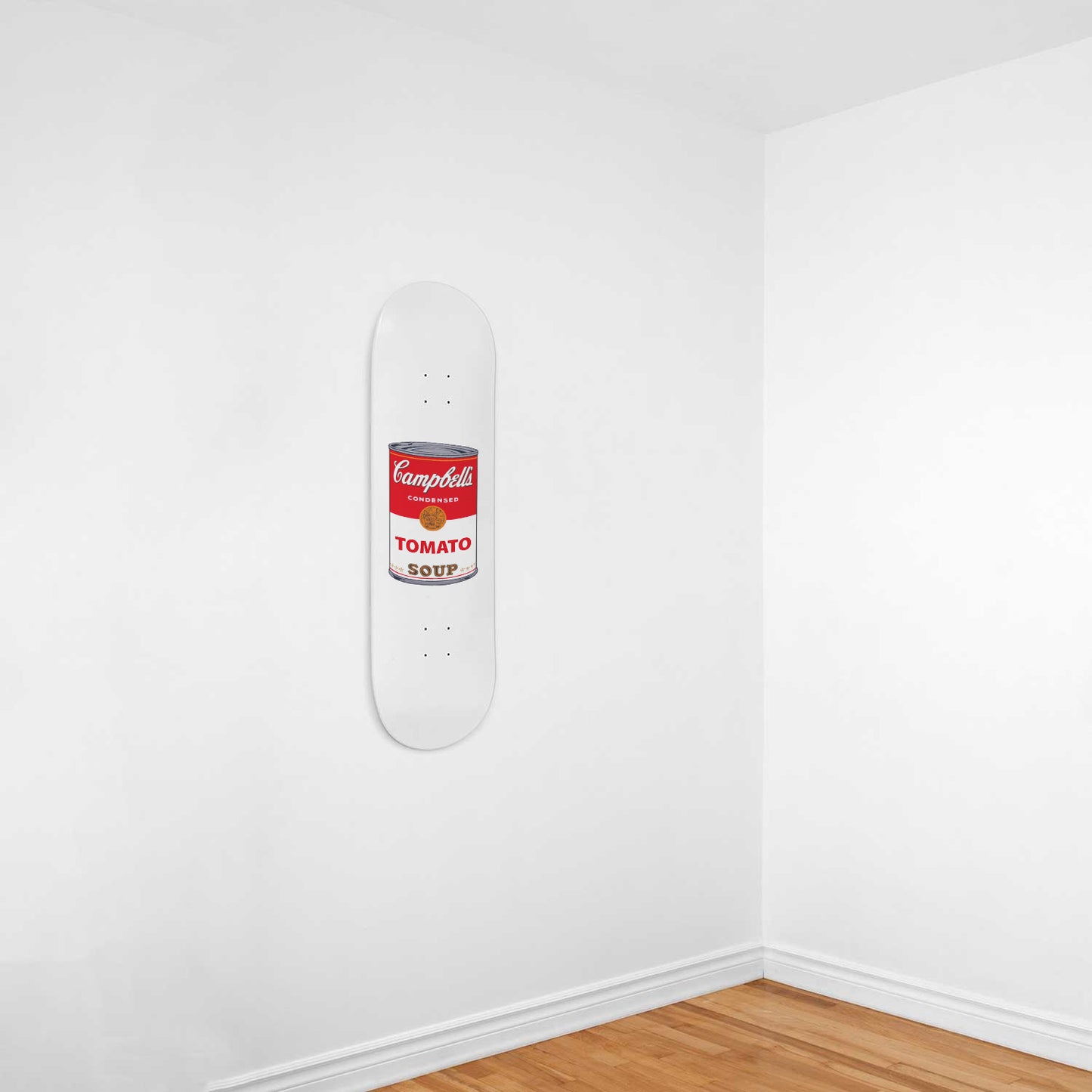 Bright Red Colored Campbell Soup - Andy Warhol Skateboard Wall Art