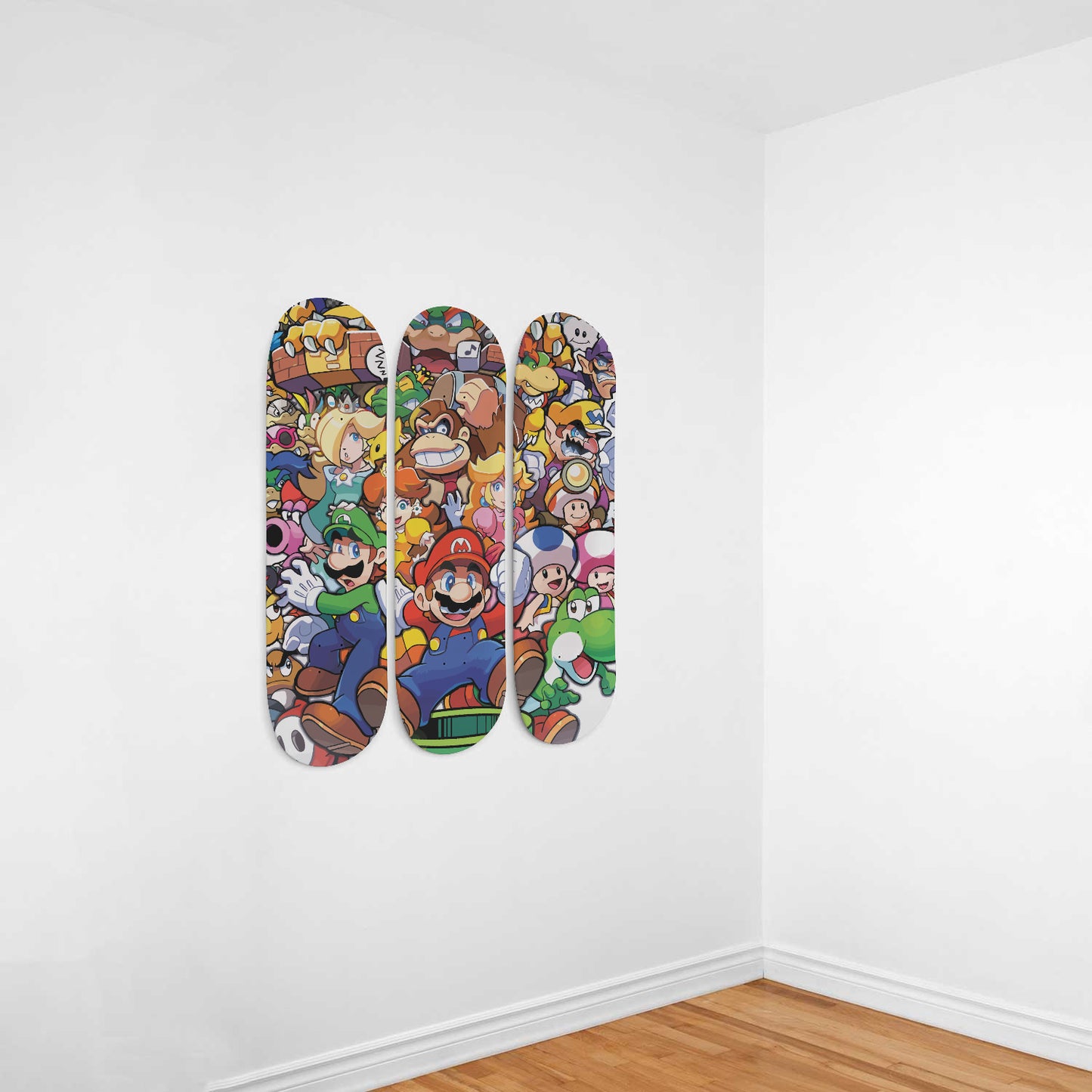 Super Cute Game Characters - 3-piece Skateboard Wall Art