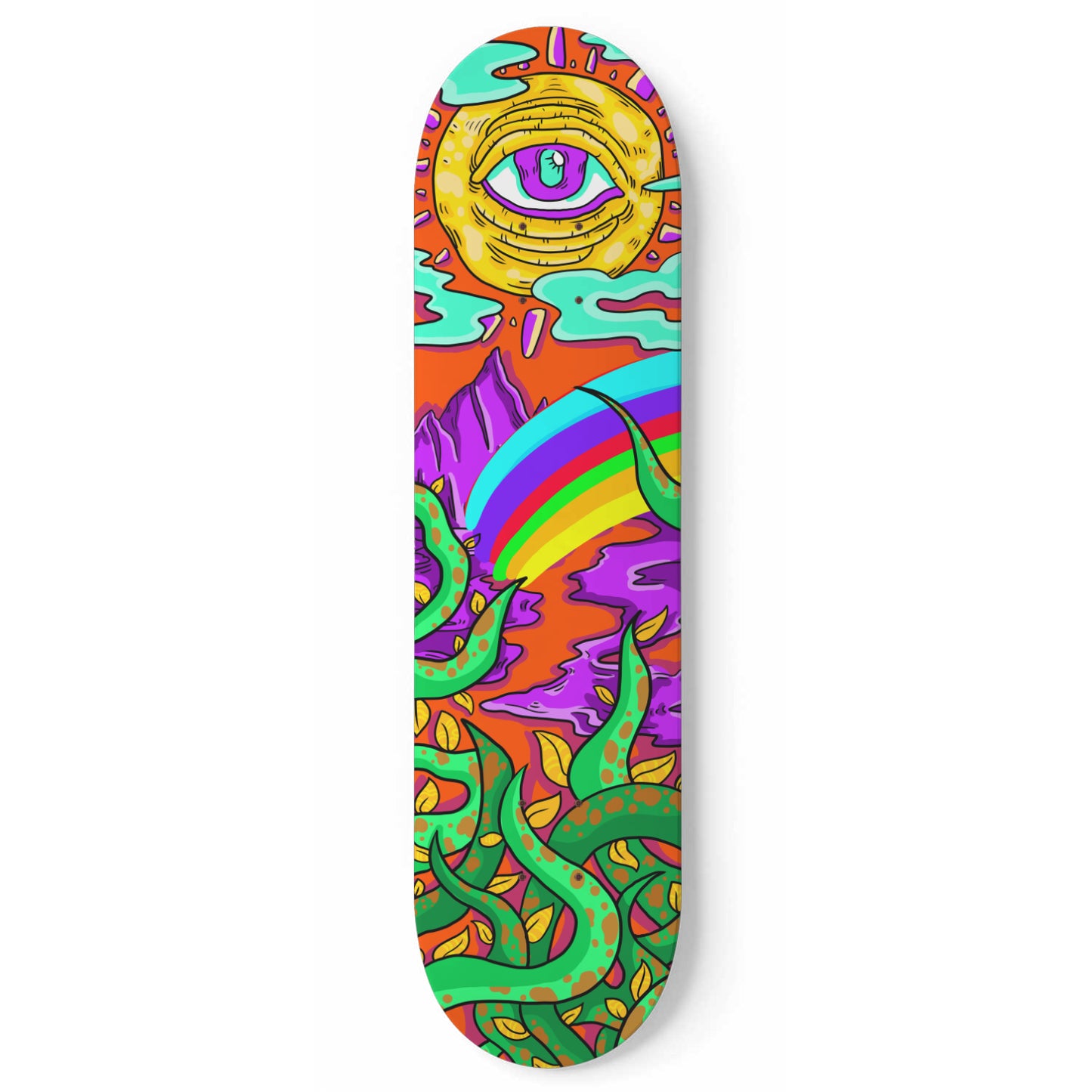 All-Seeing Eye Art - Skateboard Wall Art by PolymorphClub