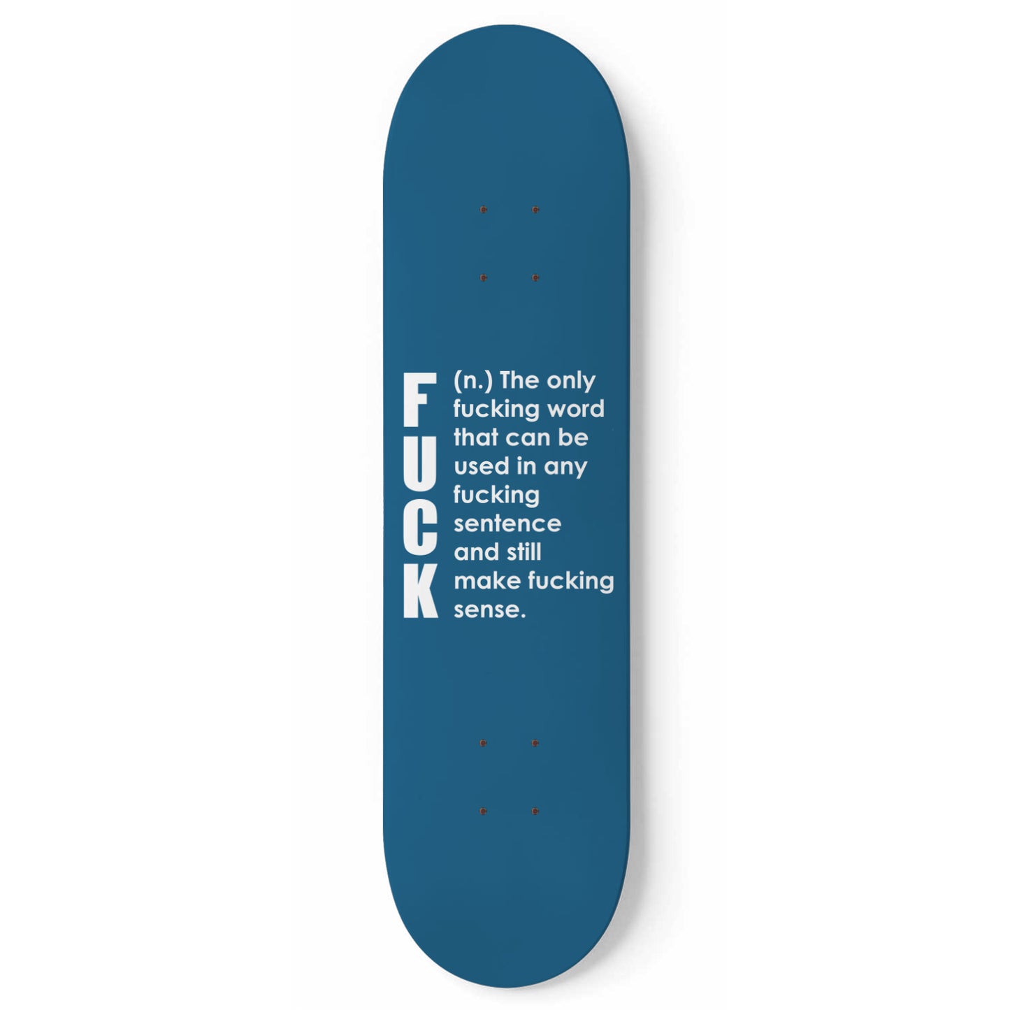 Funny Fuck Definition - Skateboard Wall Art