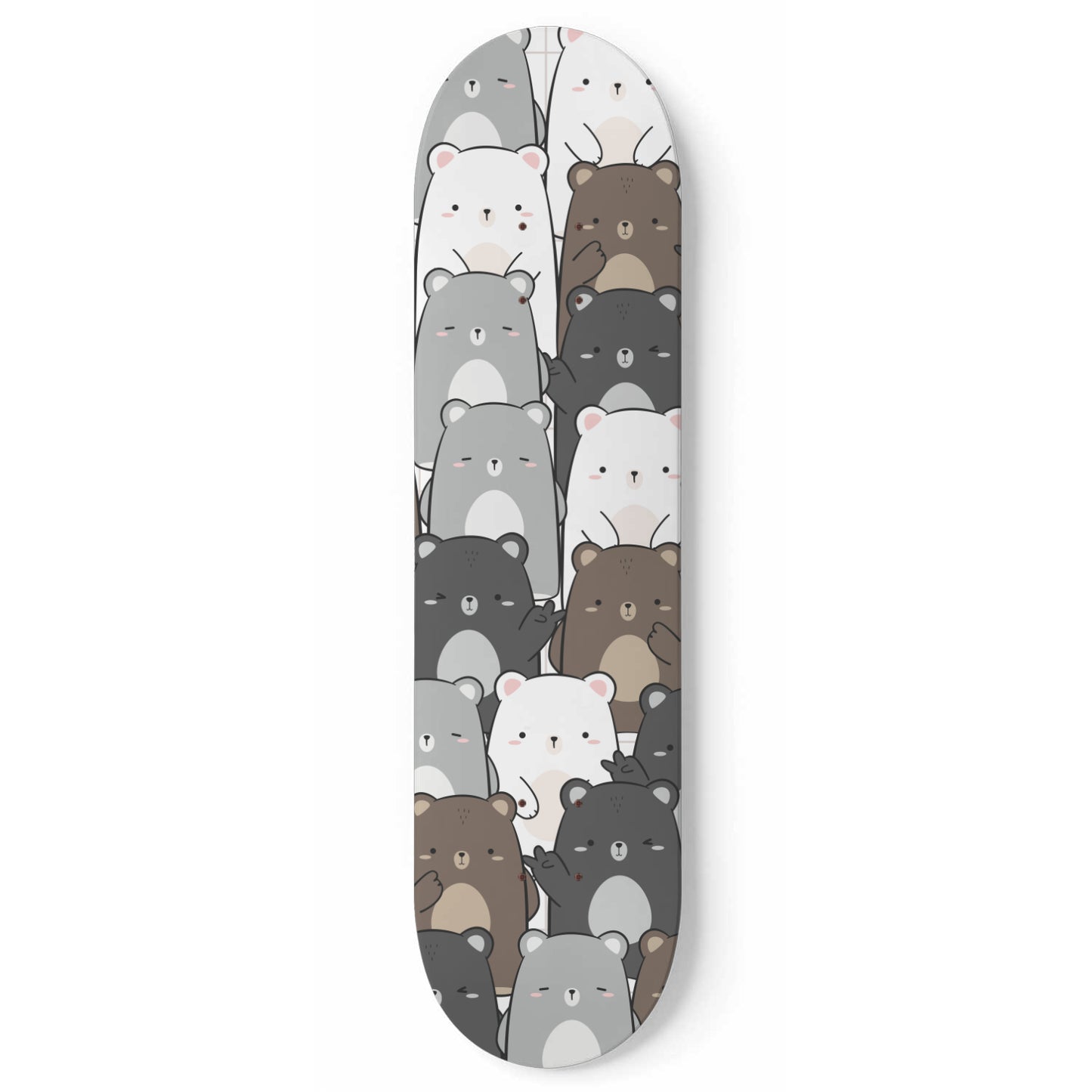 Cute Teddy Bear & Polar Bear - Skateboard Wall Art