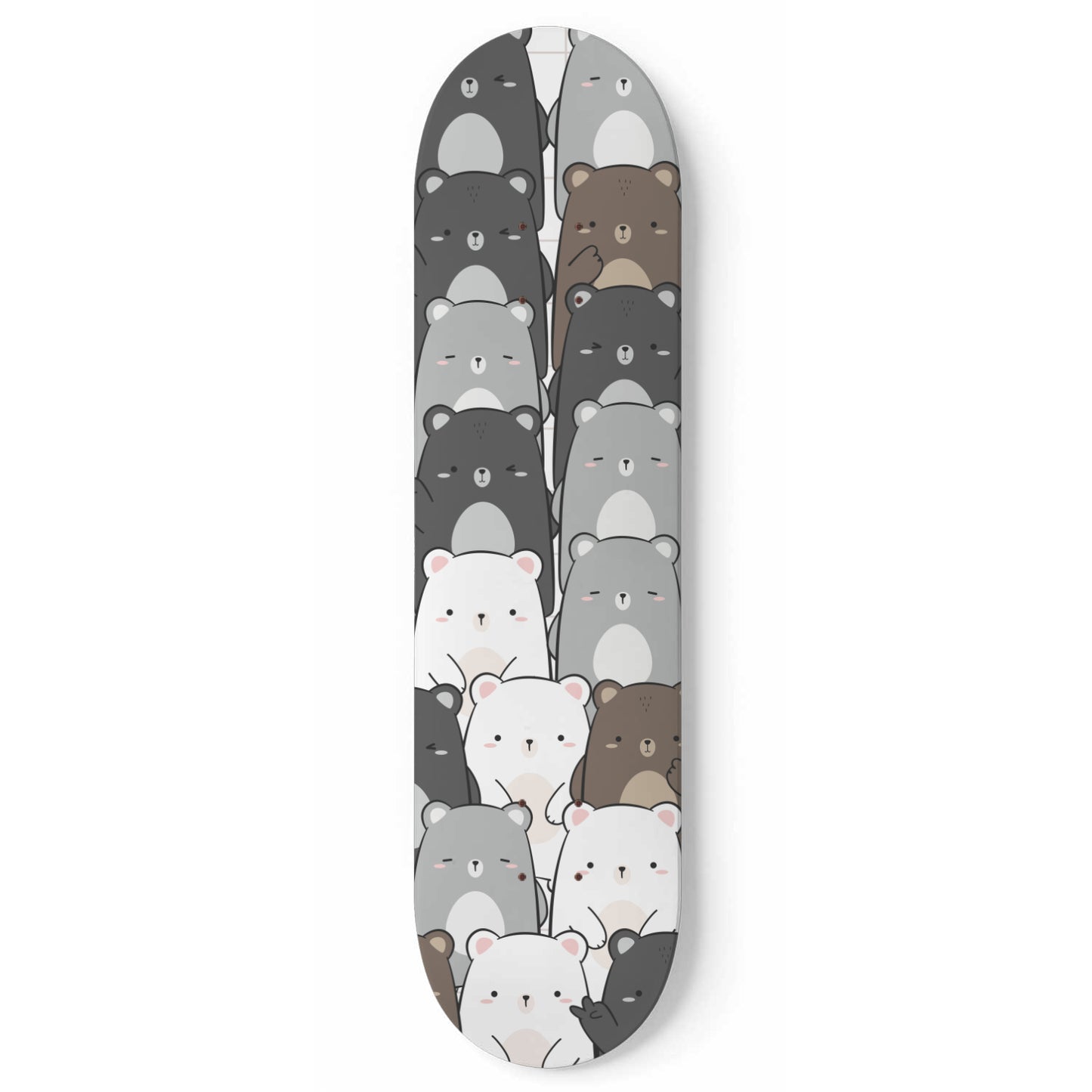 Cute Teddy Bear & Polar Bear - Skateboard Wall Art