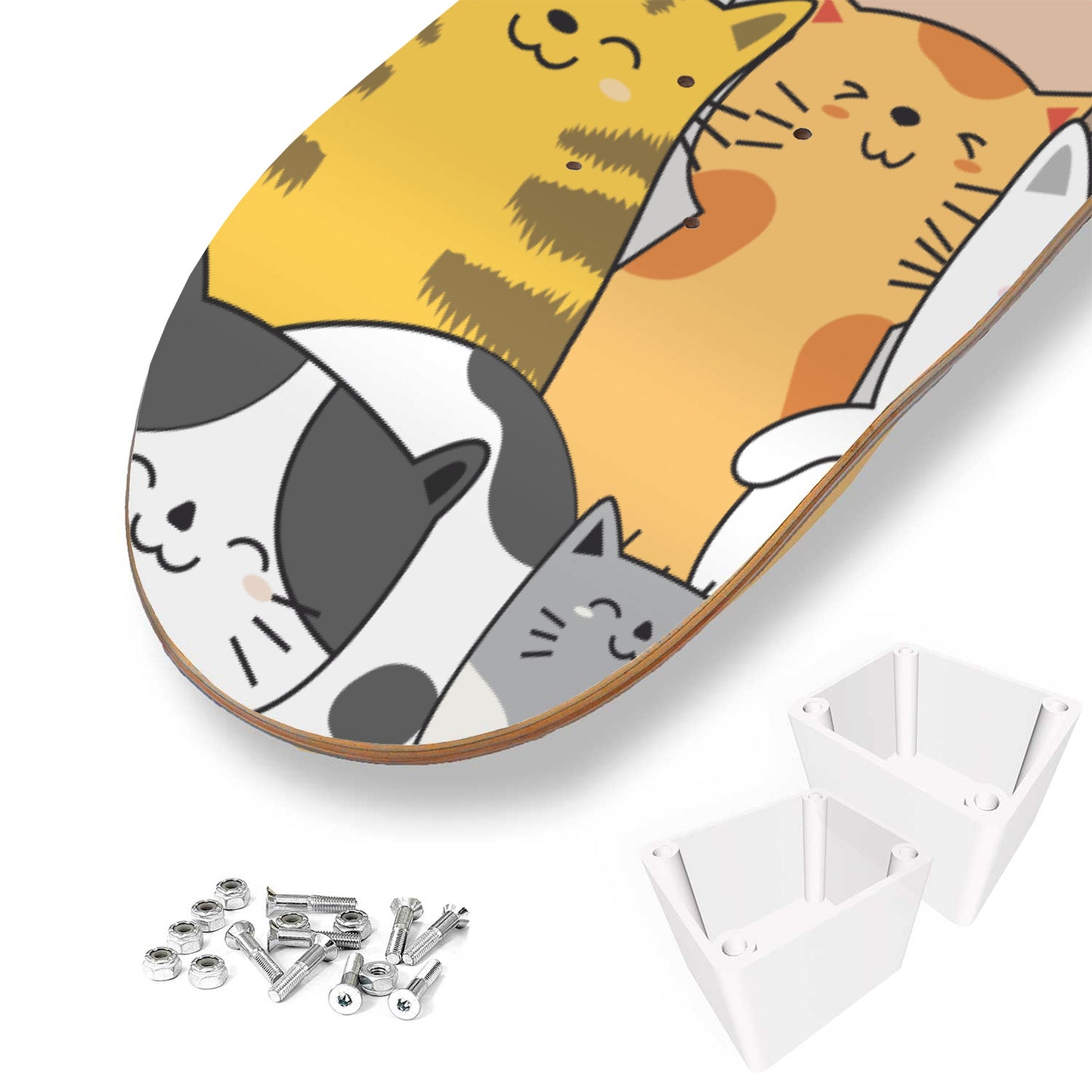 Cute Cartoon Cat Inspired -'Kawaii kitties' -Skateboard Wall Art