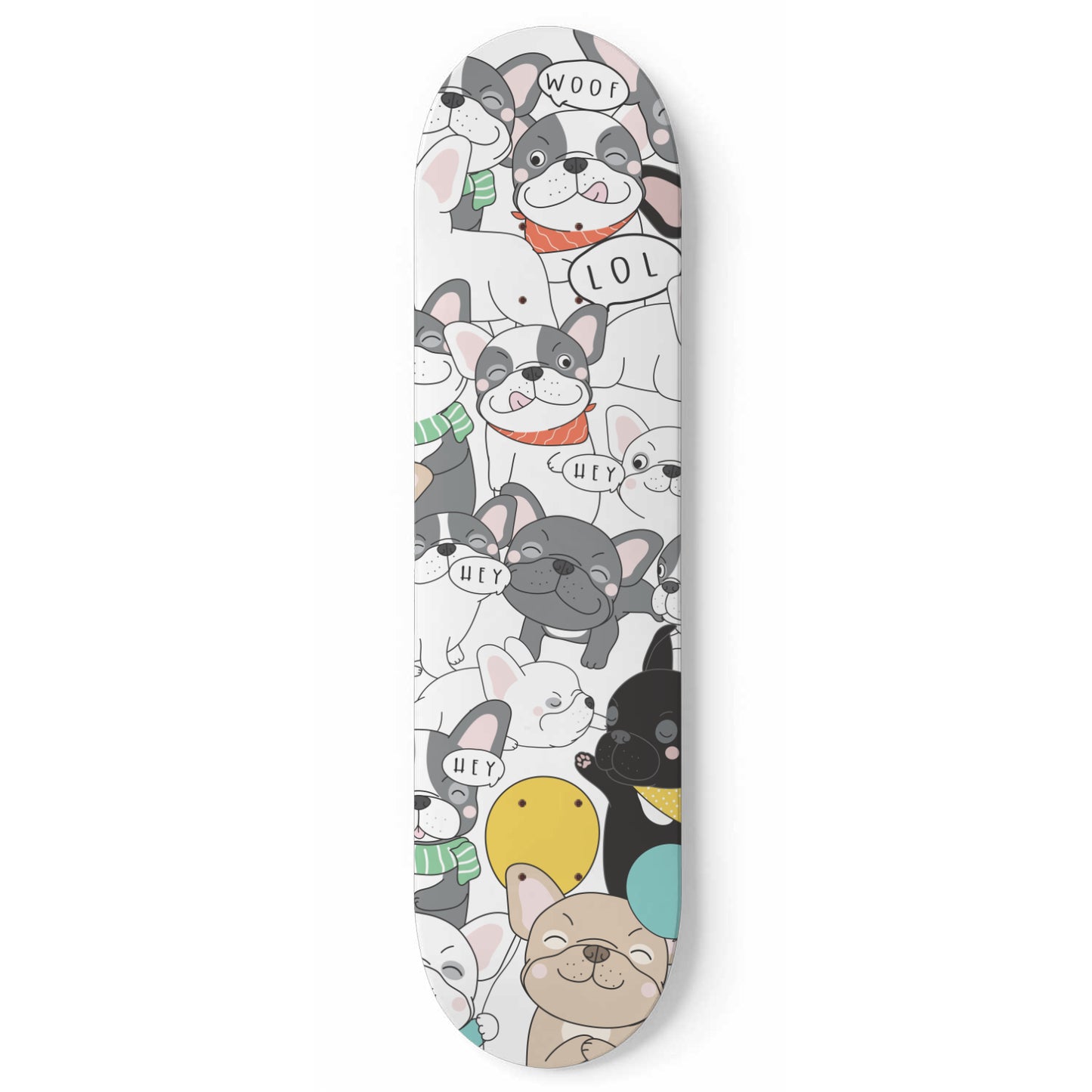 Cute French Bulldog - Skateboard Wall Art