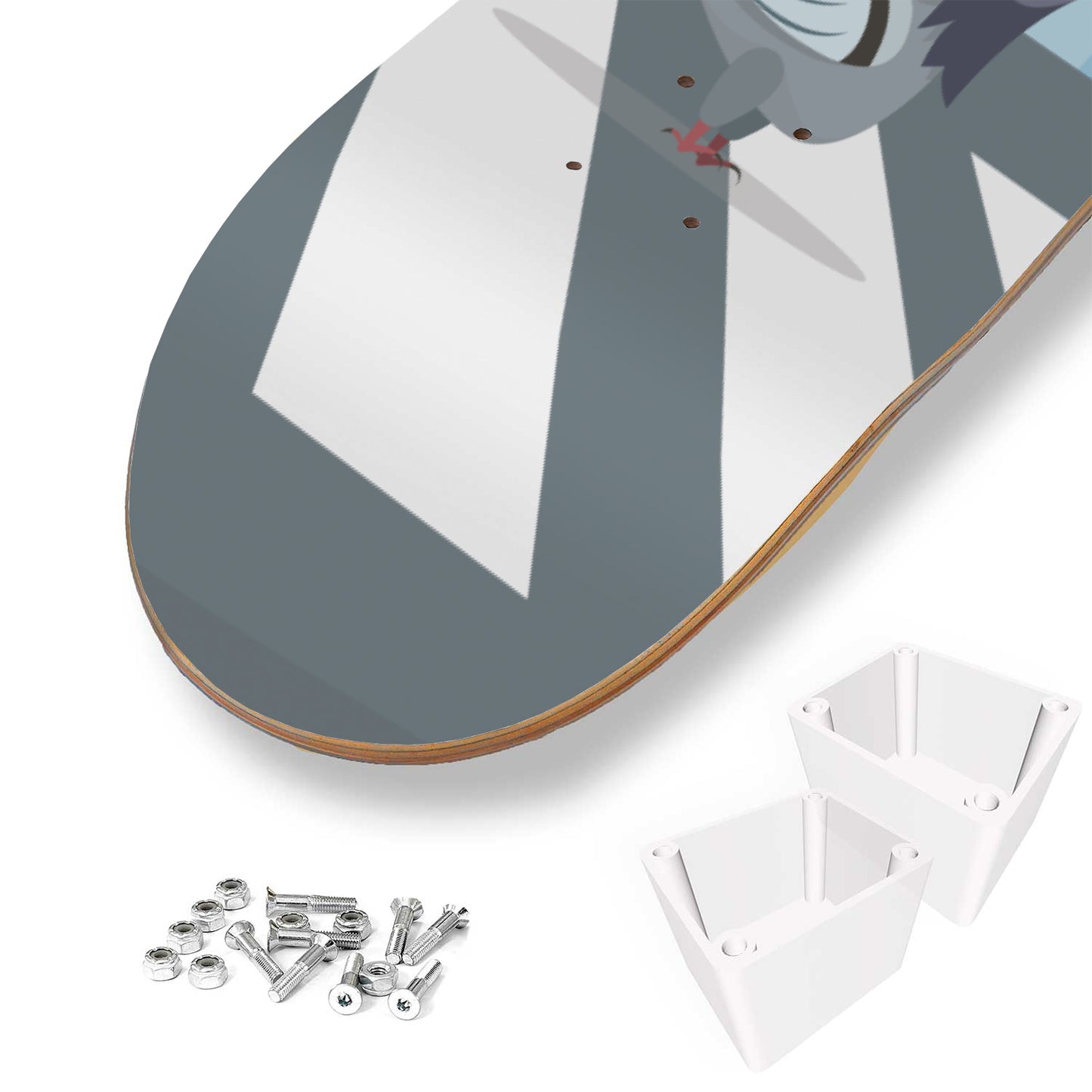 Adorable Pigeon Crossing New Horizon - Skateboard Wall Art