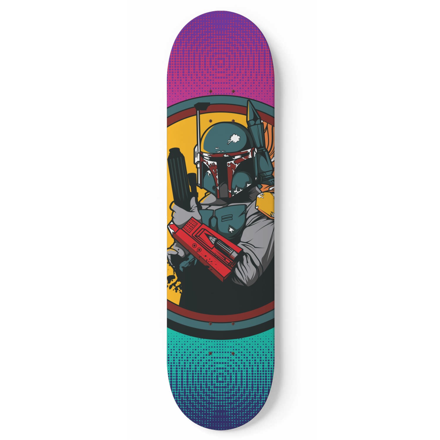 Star Wars Man - Boba Fett Art - Skateboard Wall Art