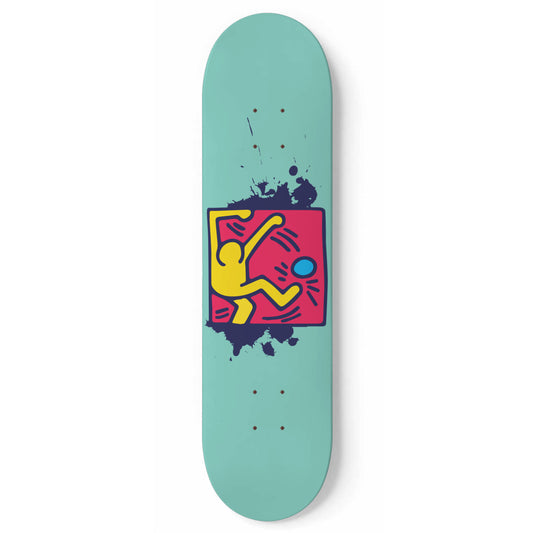 Keith Haring - Football Player Design Art - Skateboard Wall Art