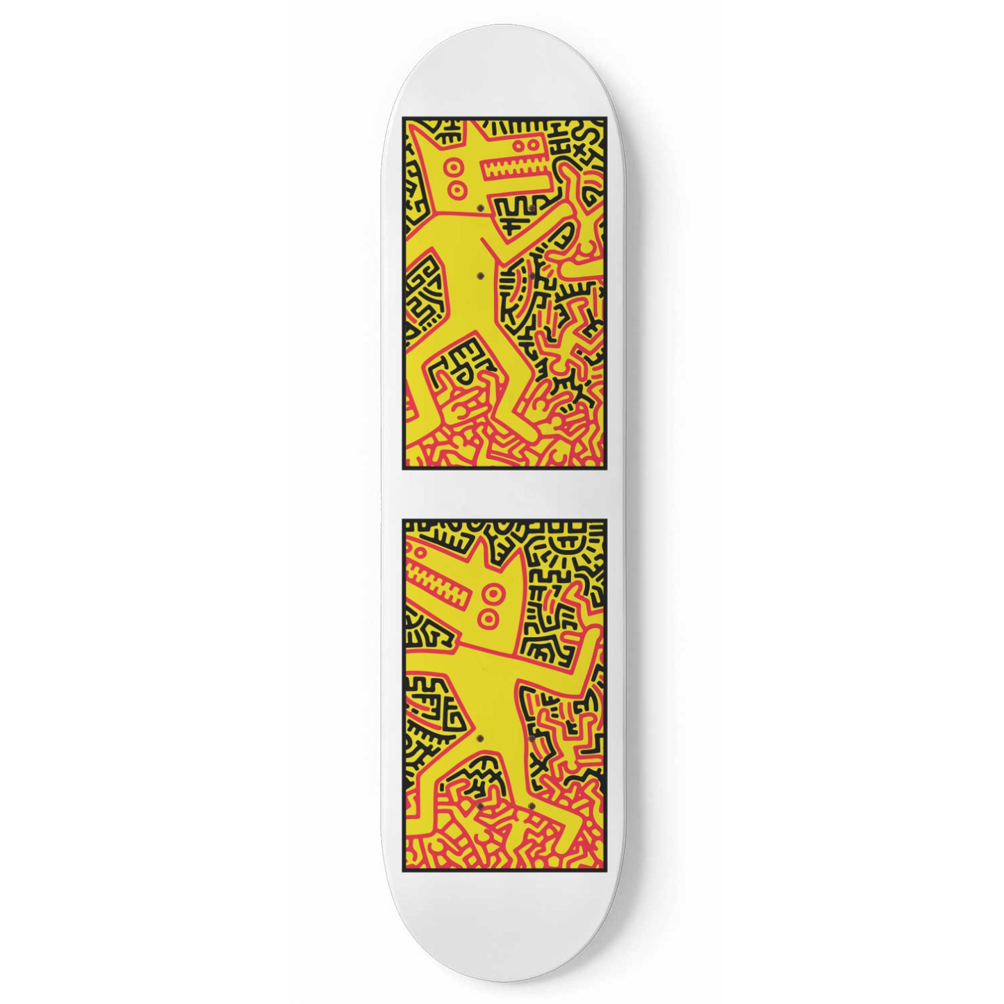 Keith Haring - Two Monsters Design Art - Skateboard Wall Art