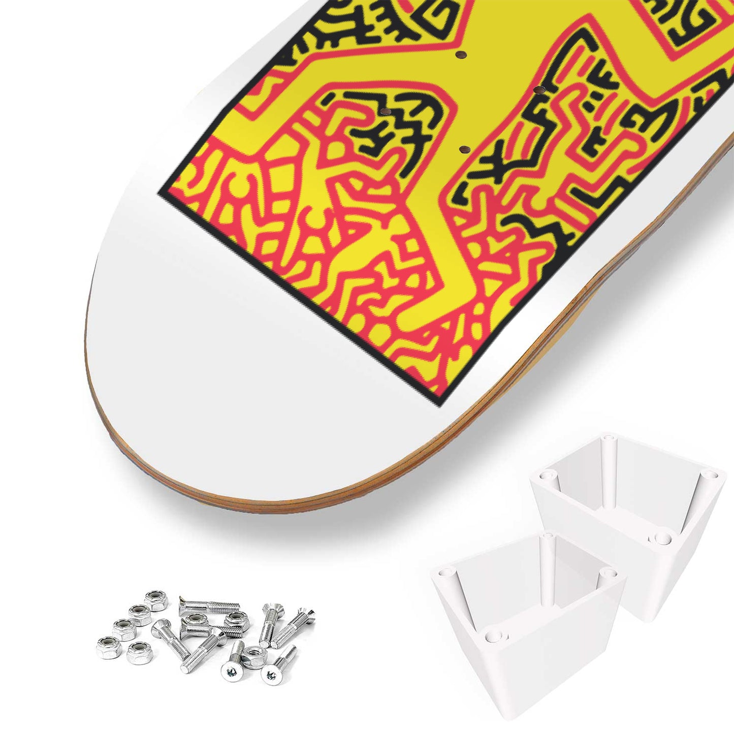 Keith Haring - Two Monsters Design Art - Skateboard Wall Art